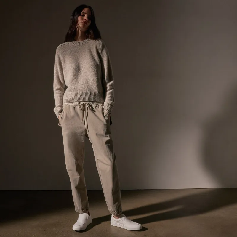 Cotton Terry Flight Pant - Light Tan Pigment sold by James Perse