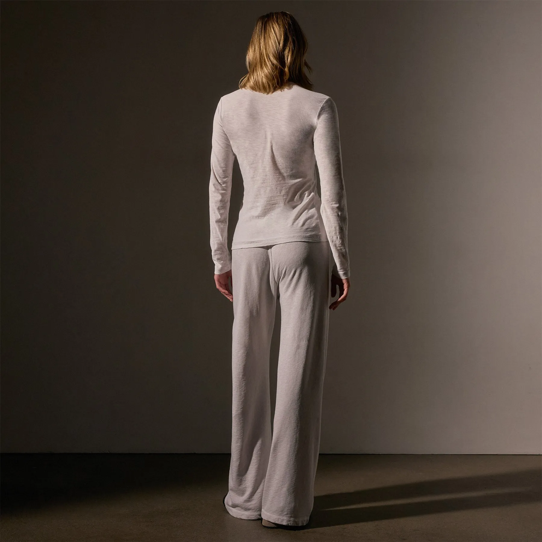 Sheer Slub Long Sleeve Crew - Light Mist sold by James Perse product image thumbnail 4