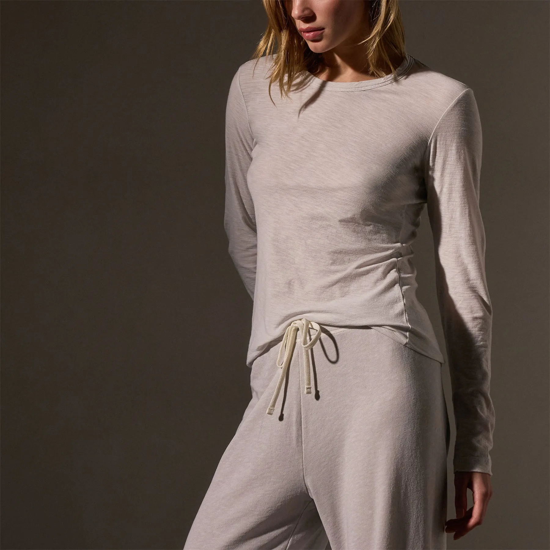 Sheer Slub Long Sleeve Crew - Light Mist sold by James Perse product image thumbnail 2