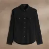 Performance Poplin Shirt - Black sold by James Perse