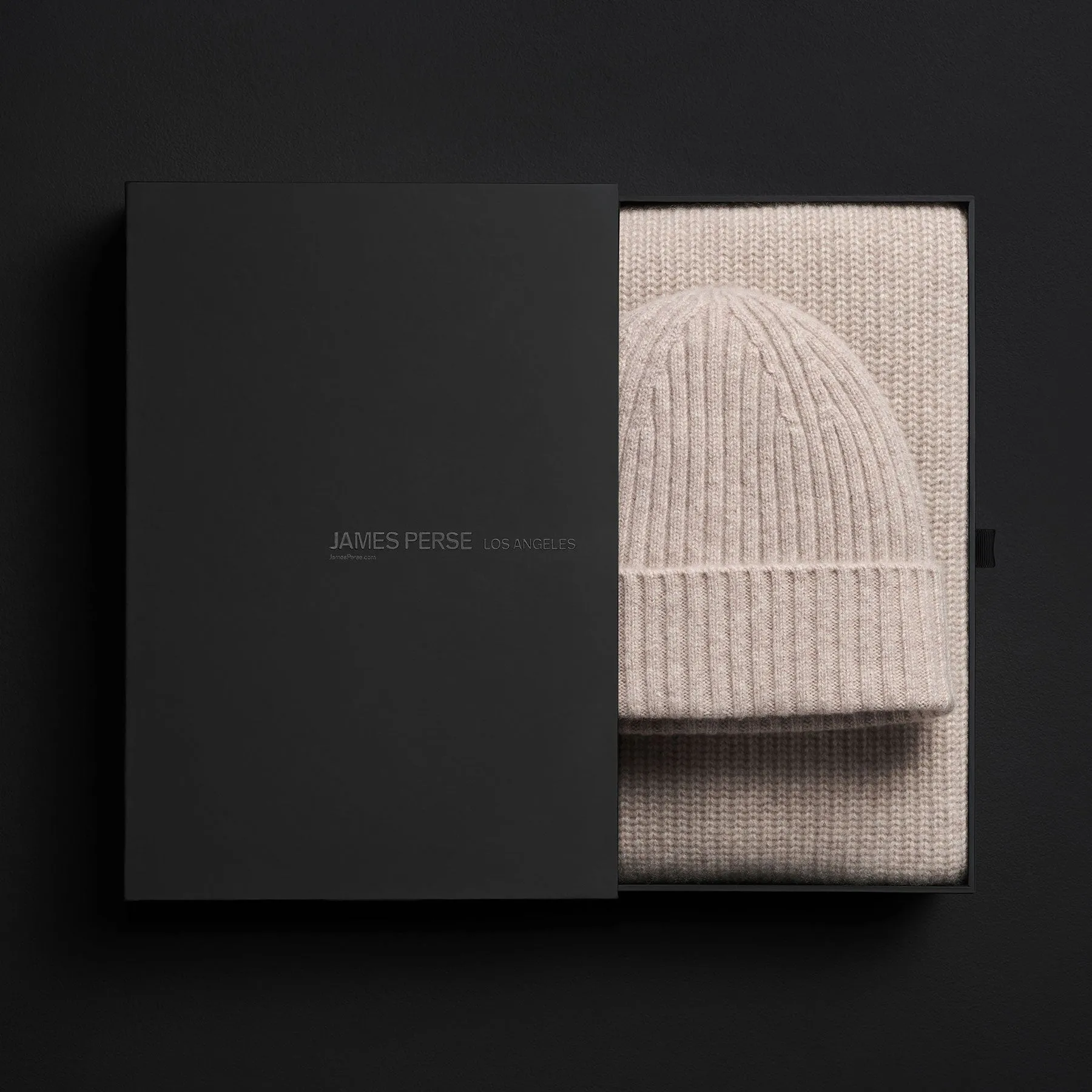 Cashmere Beanie & Scarf Gift Set - Stone sold by James Perse