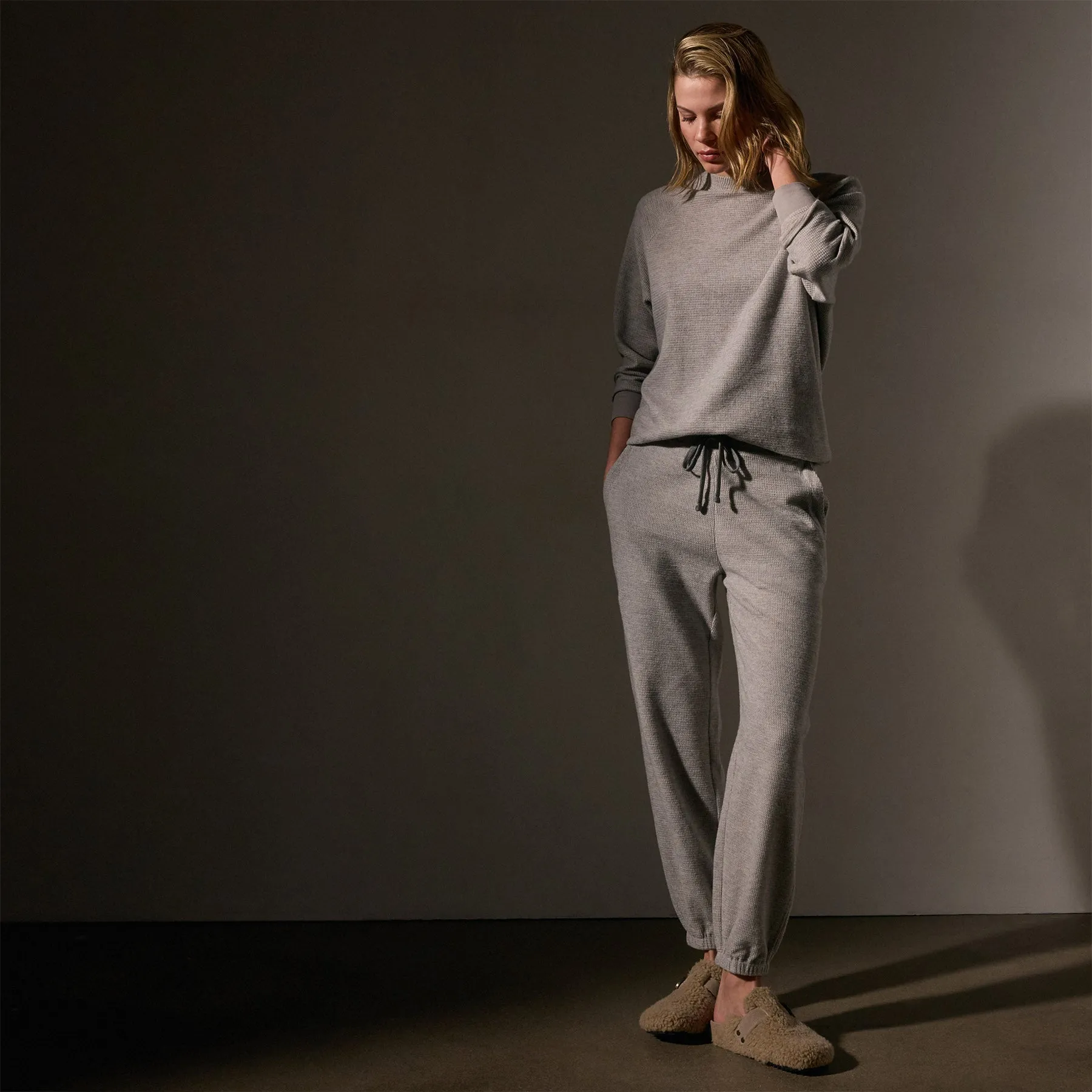 Brushed Thermal Sweat Pant - Heather Grey sold by James Perse product image thumbnail 4