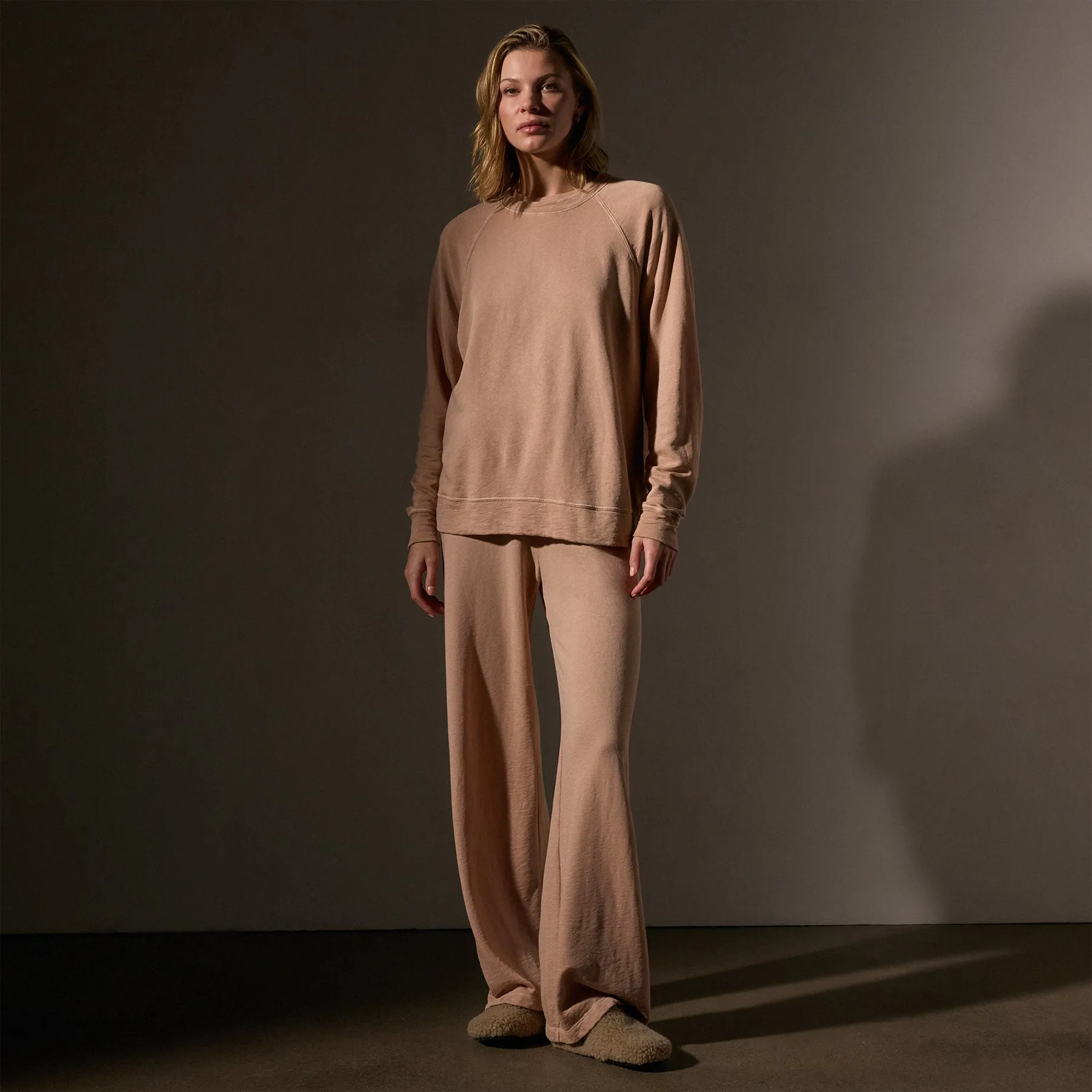 Vintage French Terry Relaxed Sweatshirt - Rose Nude Pigment sold by James Perse product image thumbnail 3