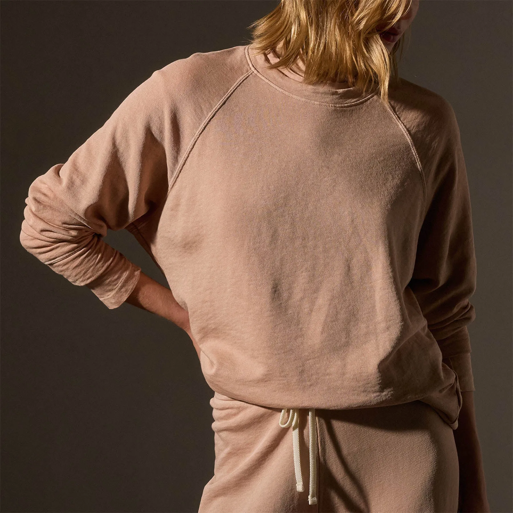 Vintage French Terry Relaxed Sweatshirt - Rose Nude Pigment sold by James Perse