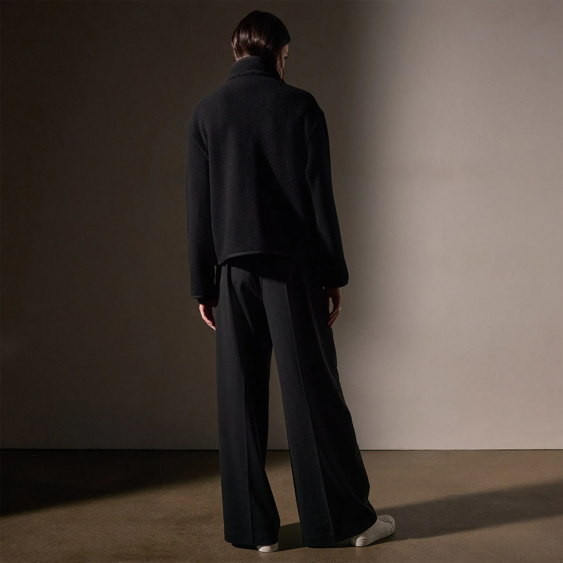 Wool Jersey Zip Up Jacket - Black sold by James Perse product image thumbnail 4