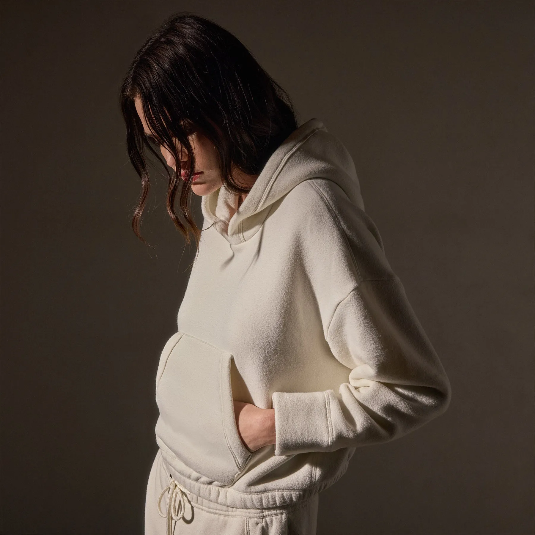 Cozy Hooded Sweat Top - Ivory sold by James Perse product image thumbnail 3