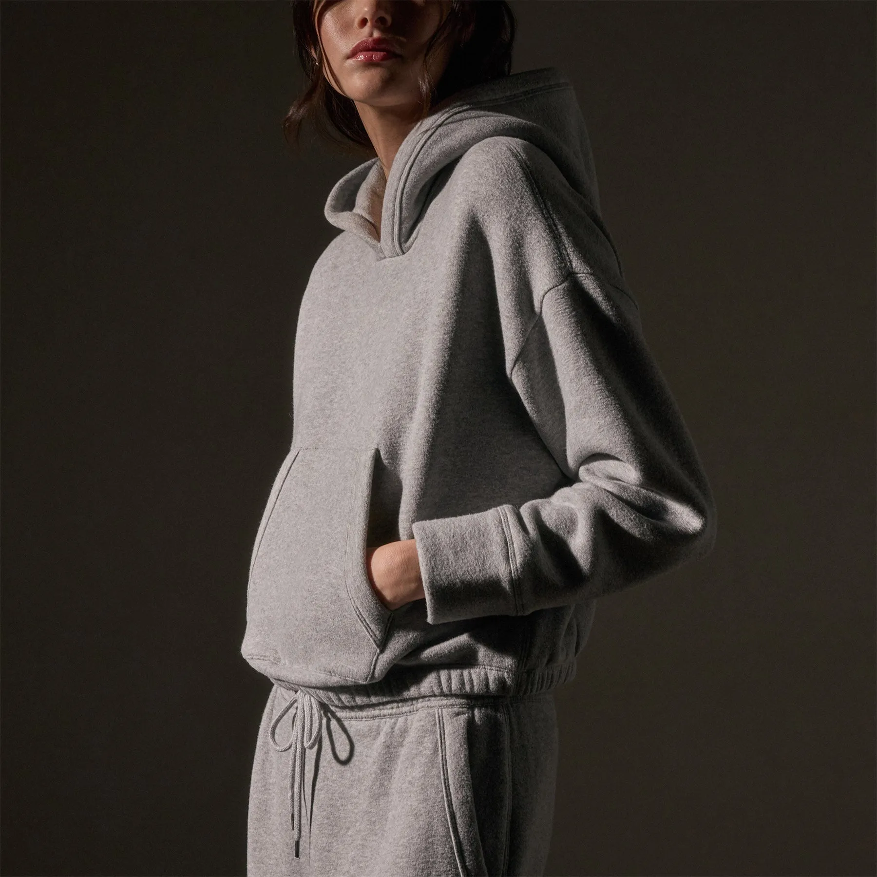 Cozy Hooded Sweat Top - Heather Grey sold by James Perse