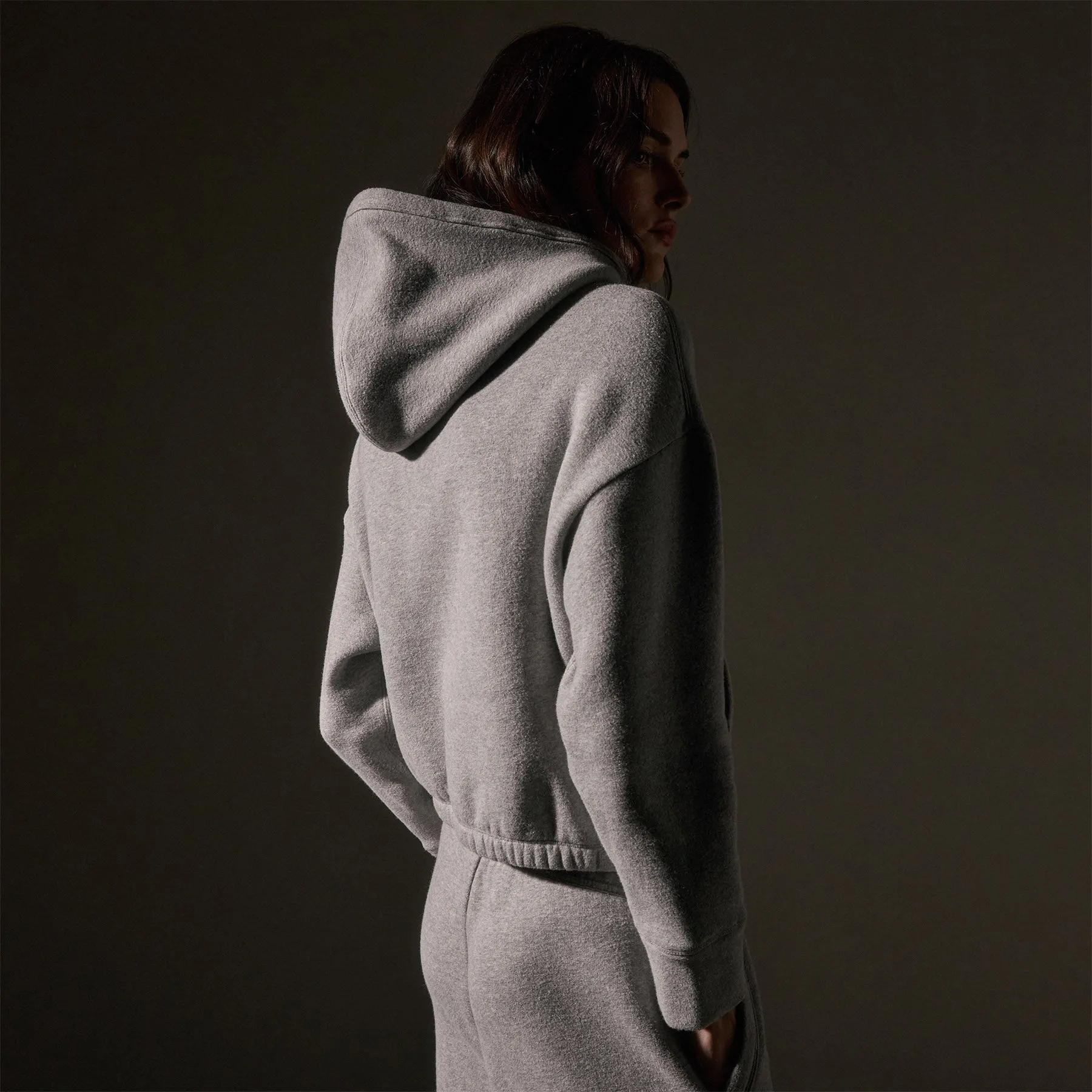 Cozy Hooded Sweat Top - Heather Grey sold by James Perse product image thumbnail 4