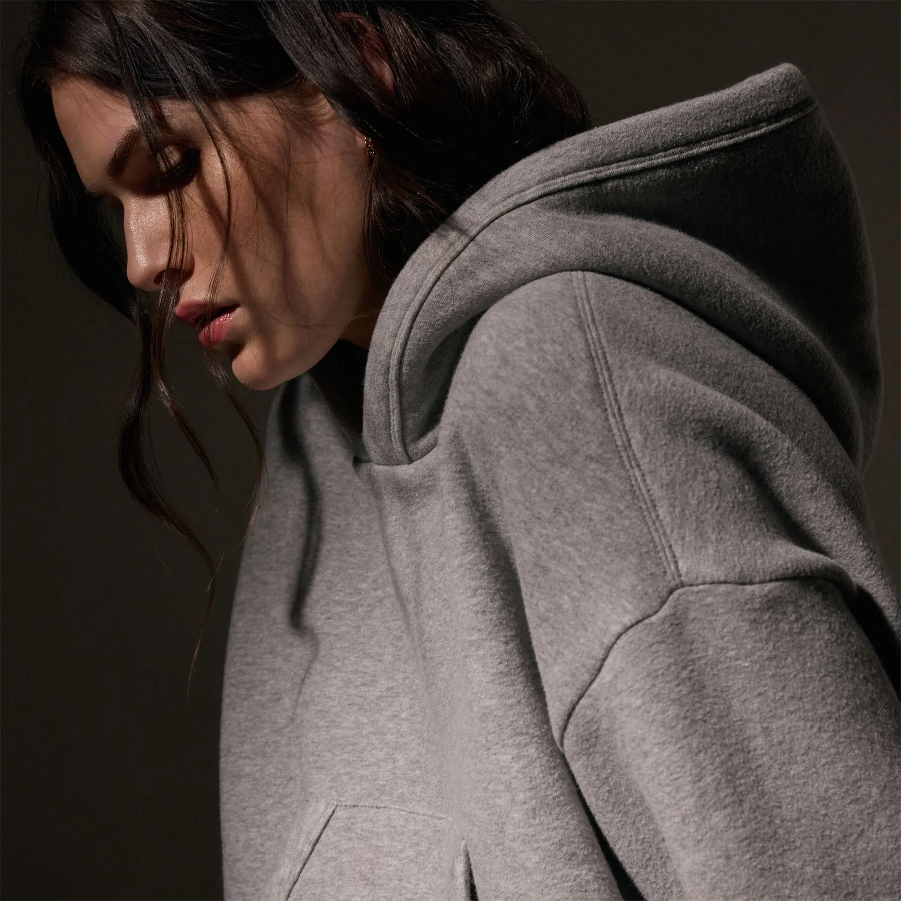 Cozy Hooded Sweat Top - Heather Grey sold by James Perse product image thumbnail 2