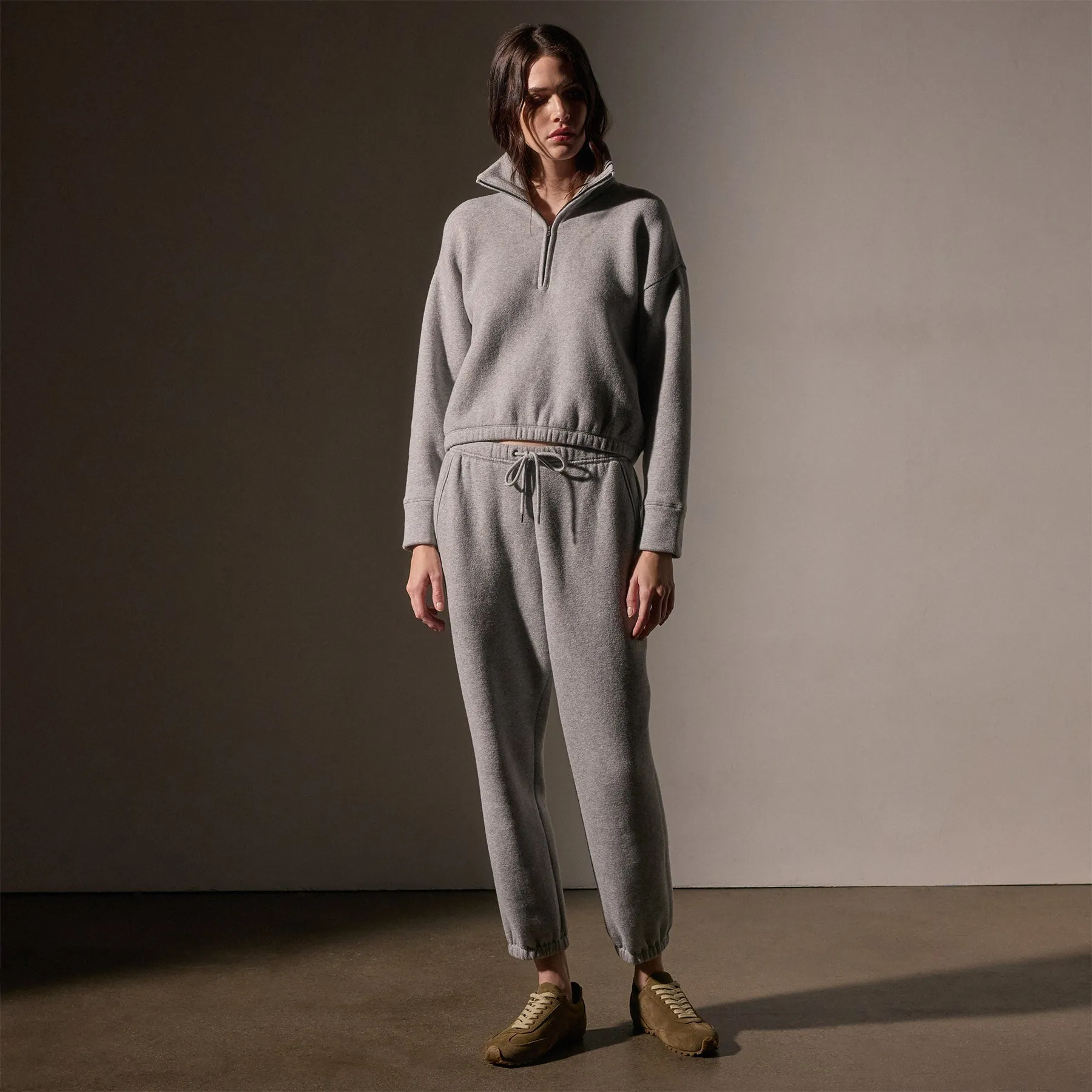 Cozy Half Zip - Heather Grey sold by James Perse product image thumbnail 3