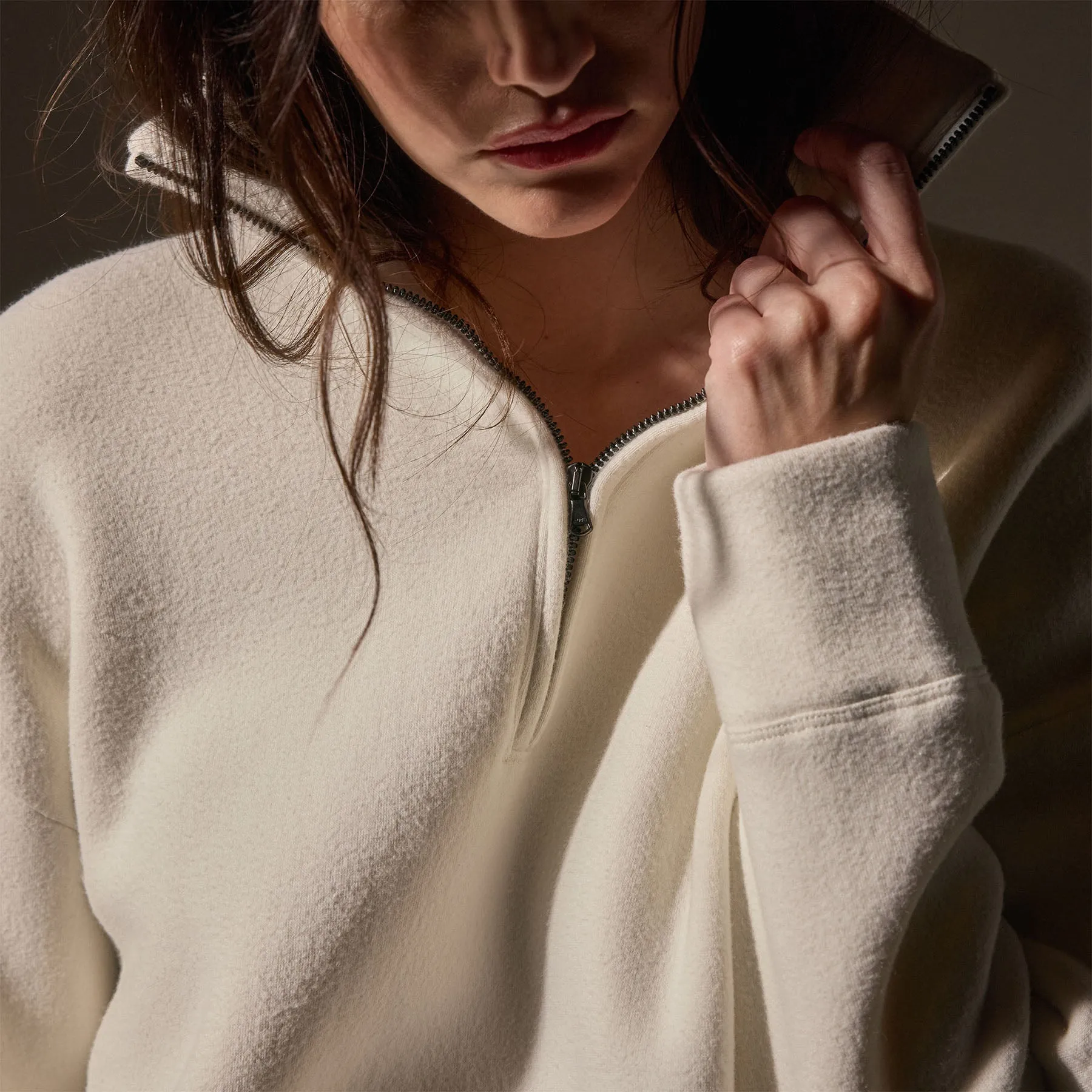 Cozy Half Zip - Ivory sold by James Perse product image thumbnail 2