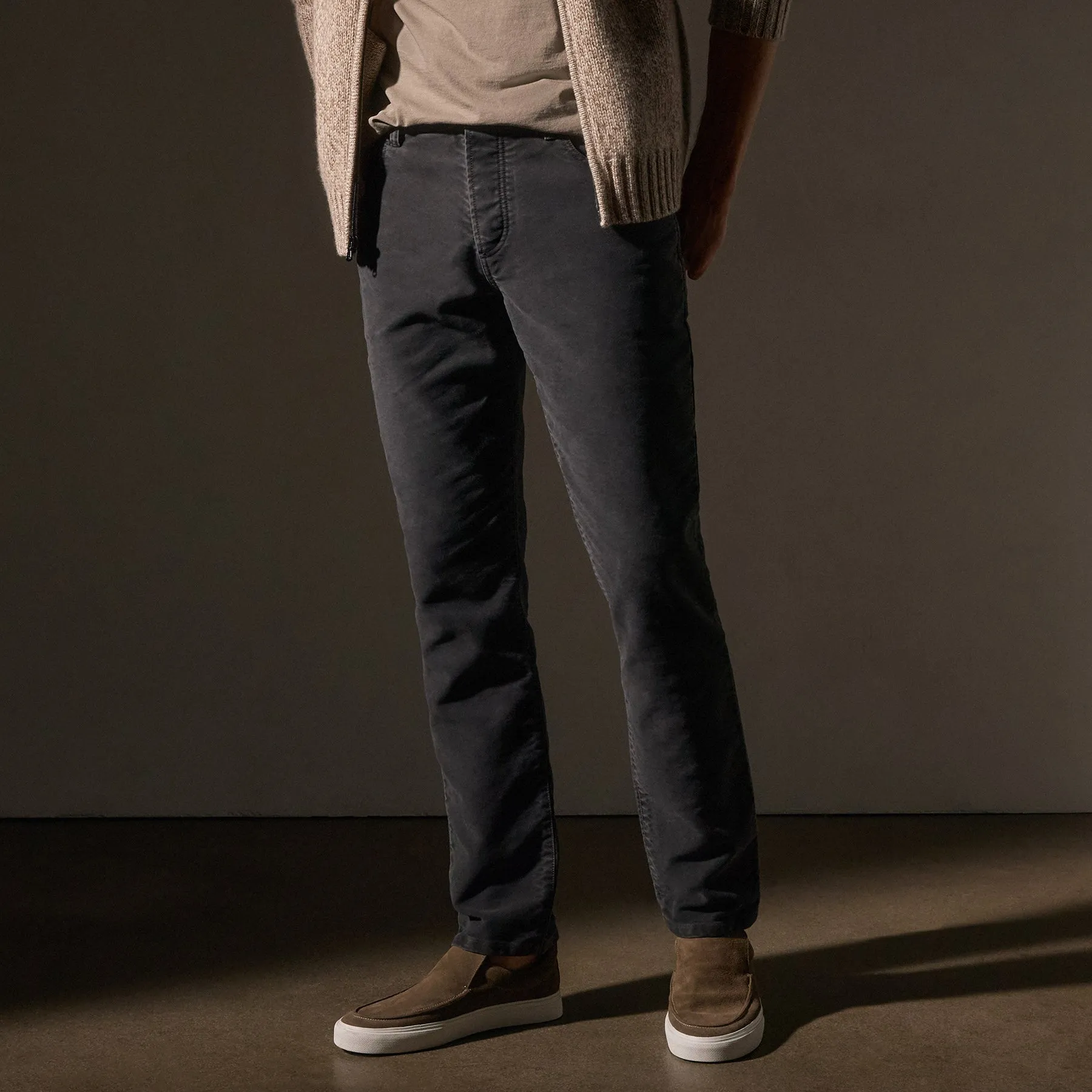 Woven Cotton Terry 5 Pocket - Magma Pigment sold by James Perse