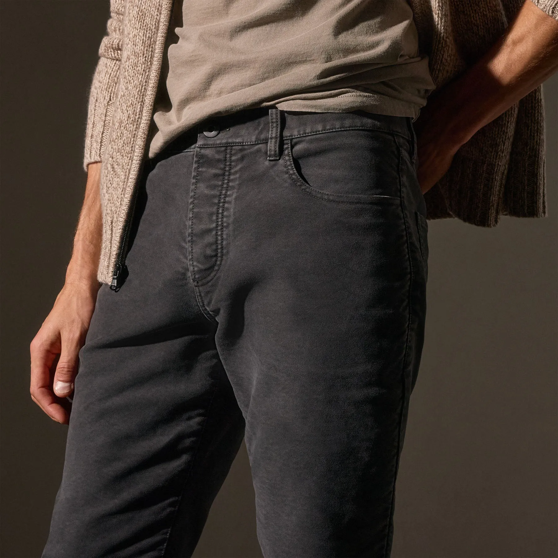 Woven Cotton Terry 5 Pocket - Magma Pigment sold by James Perse product image thumbnail 3