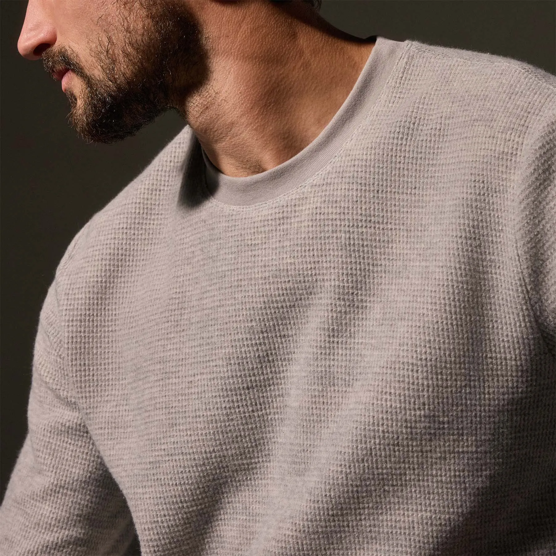 Brushed Thermal Crew Neck - Heather Grey sold by James Perse product image thumbnail 5