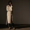 Cashmere Double Breasted Coat - Biscotti sold by James Perse