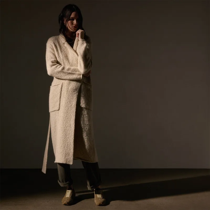 Cashmere Double Breasted Coat - Biscotti sold by James Perse