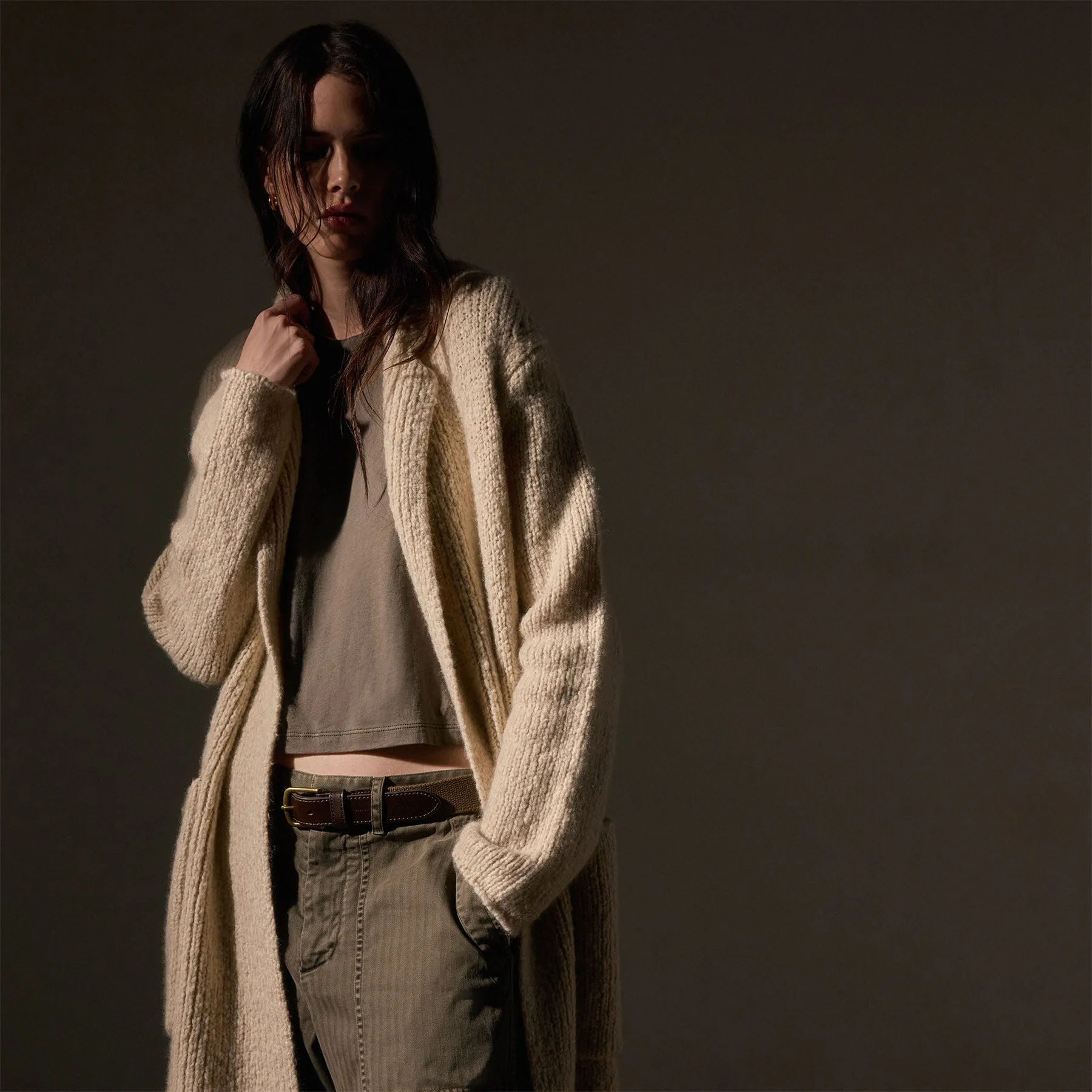 Cashmere Double Breasted Coat - Biscotti sold by James Perse product image thumbnail 2