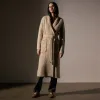 Cashmere Double Breasted Coat - Biscotti sold by James Perse