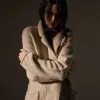Cashmere Double Breasted Coat - Biscotti sold by James Perse