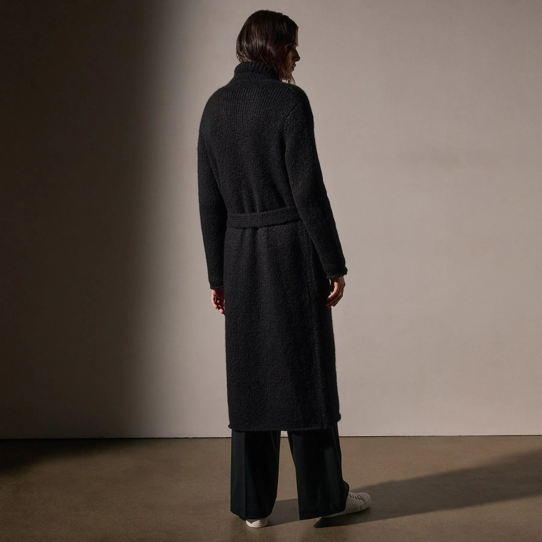 Cashmere Double Breasted Coat - Black sold by James Perse product image thumbnail 4