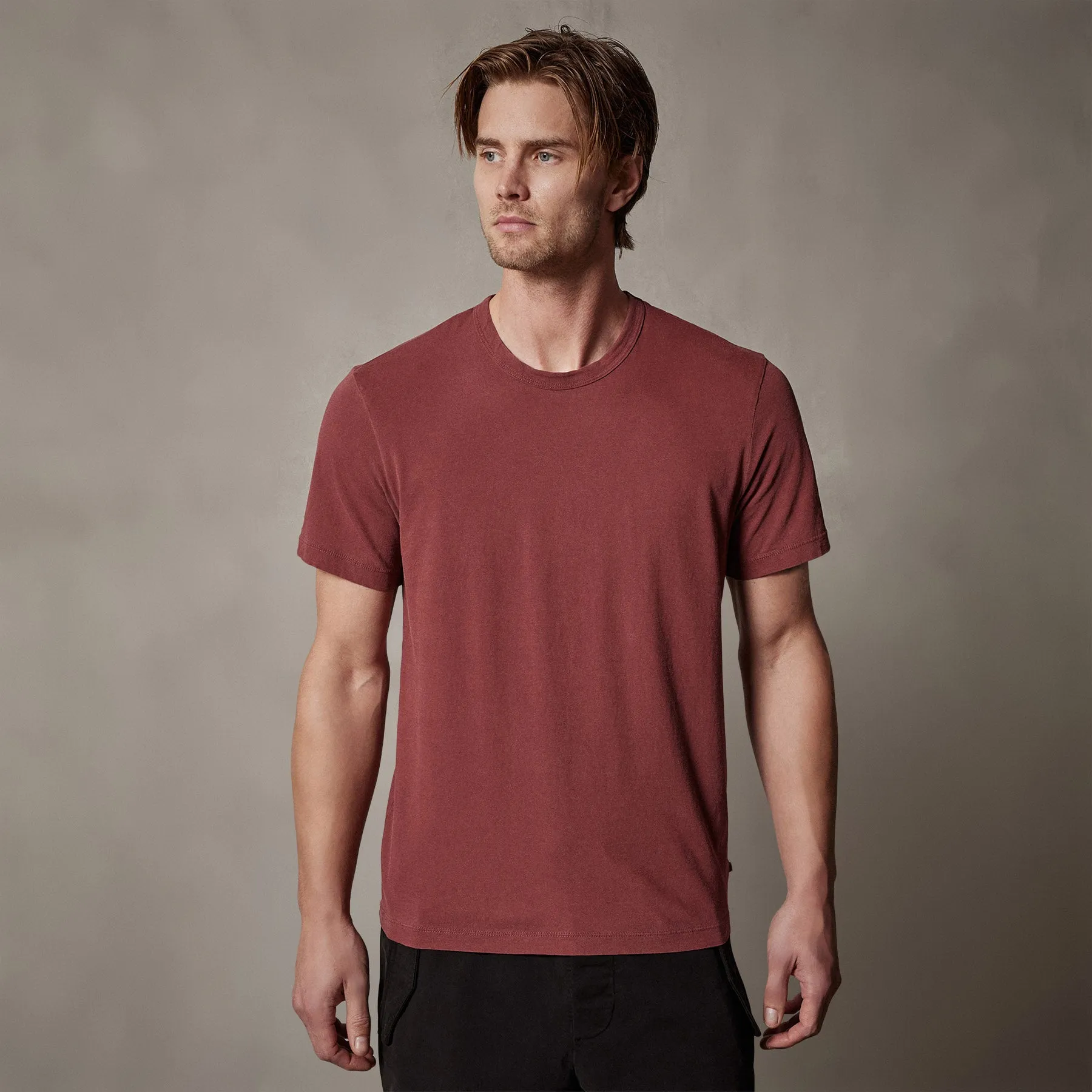 Short Sleeve Crew Neck - Claret Pigment sold by James Perse product image thumbnail 4