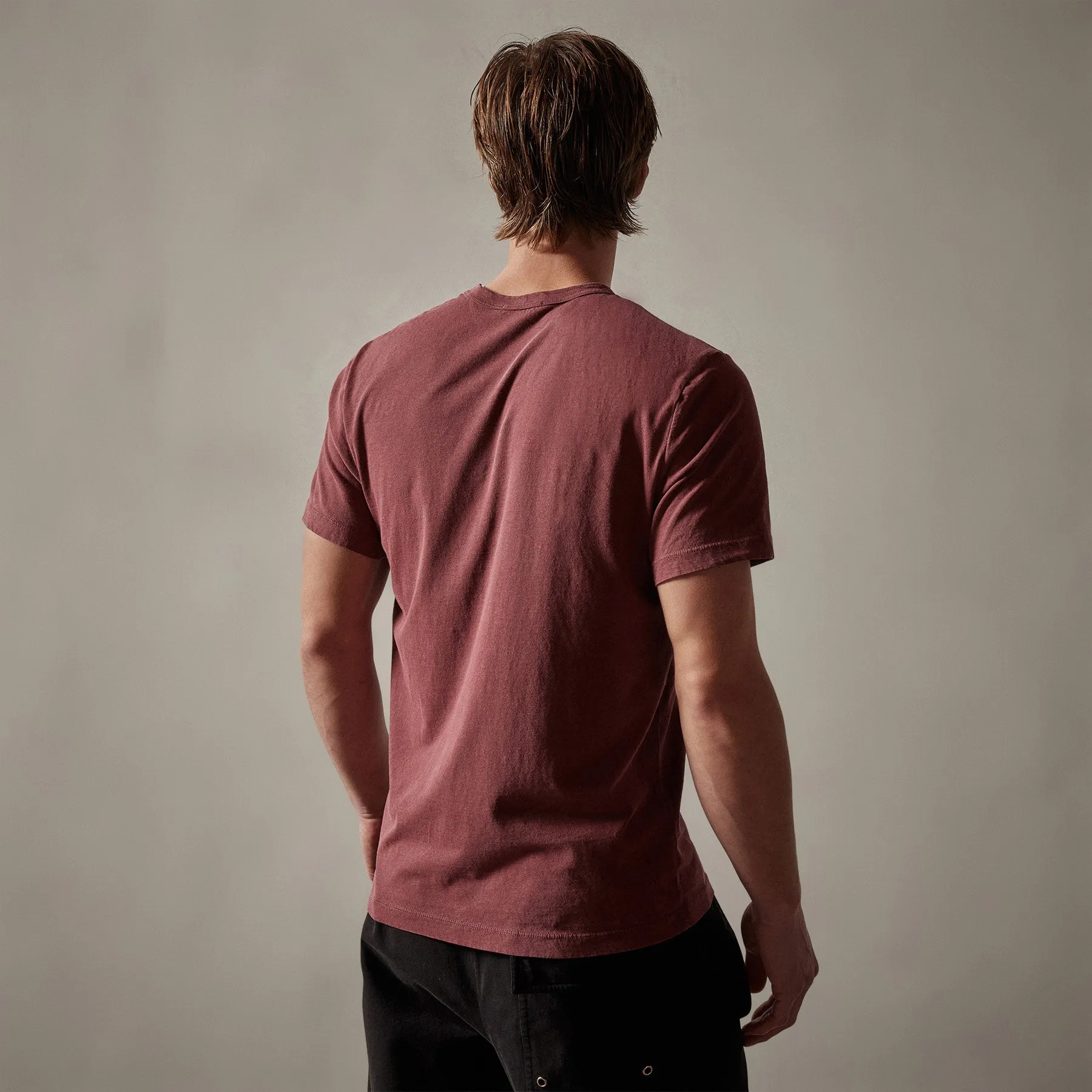 Short Sleeve Crew Neck - Claret Pigment sold by James Perse product image thumbnail 5