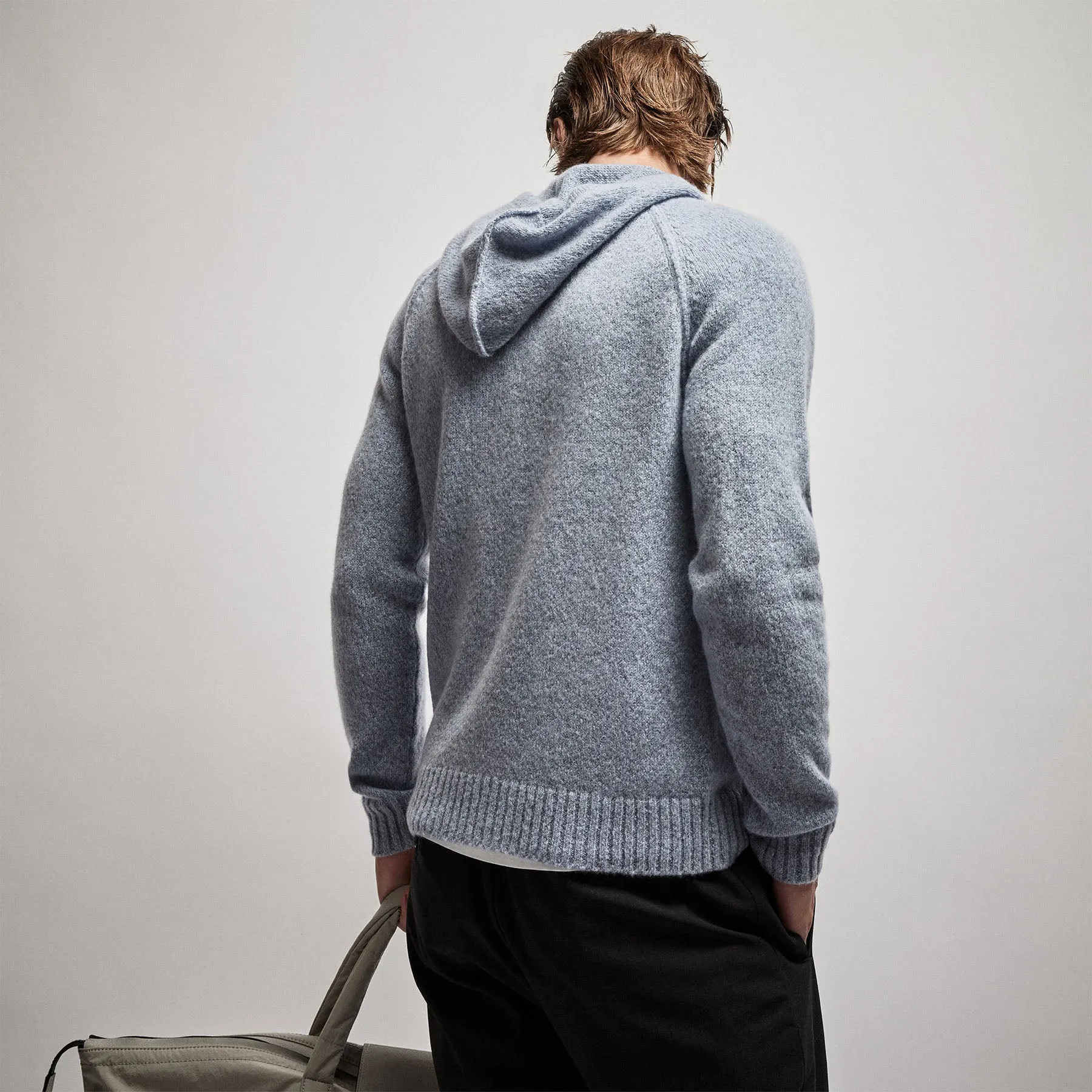 Mid Gauge Cashmere Hoodie - Atlantic sold by James Perse product image thumbnail 4