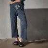 Vintage French Terry Cutoff Sweatpant - Blue Oil Pigment sold by James Perse