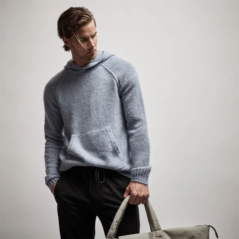 Mid Gauge Cashmere Hoodie - Atlantic sold by James Perse