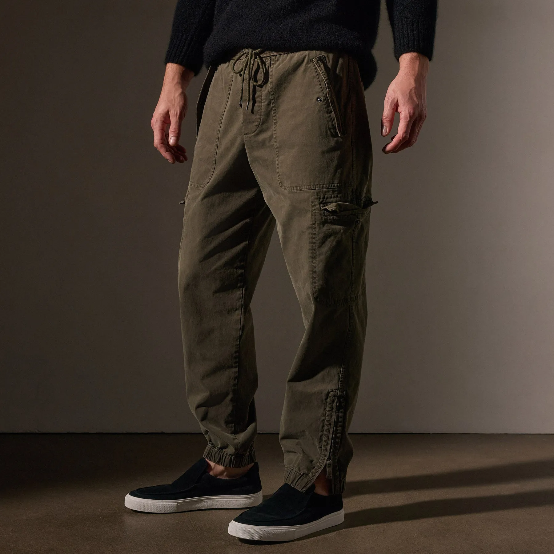 Multi Pocket Flight Pant - Army Green Pigment sold by James Perse