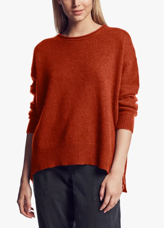 Lightweight Textured Cashmere Crew - Harvest sold by James Perse