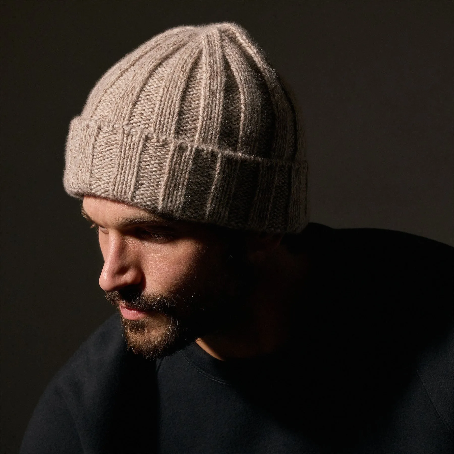 Cashmere Marled Beanie - Stone Marl sold by James Perse product image thumbnail 3