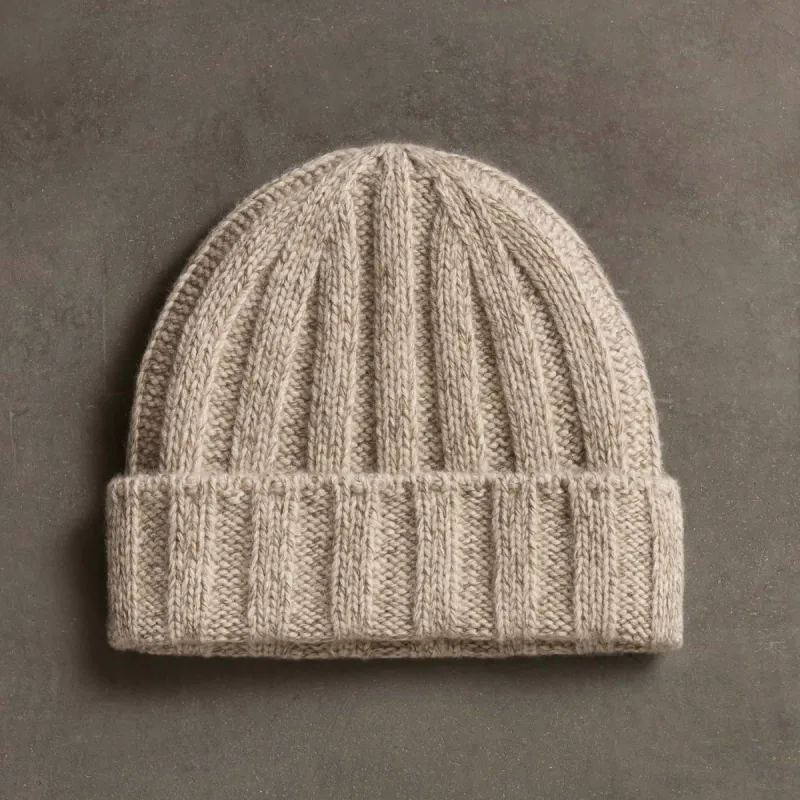 Cashmere Marled Beanie - Stone Marl sold by James Perse