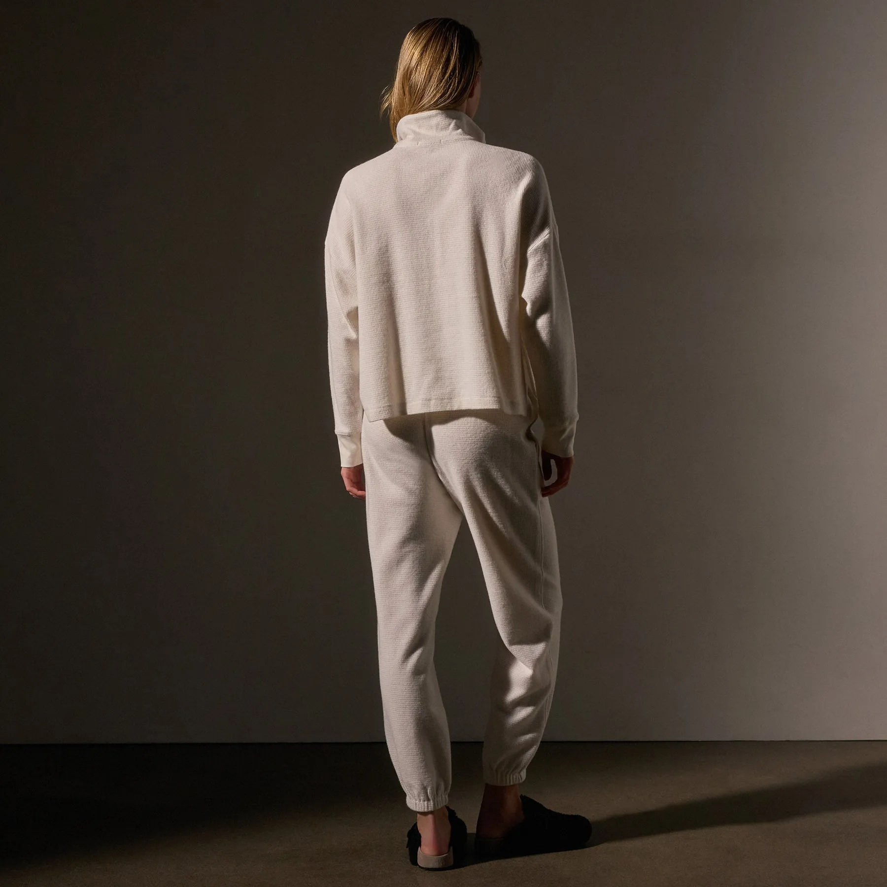 Brushed Thermal Half Zip - Oyster sold by James Perse product image thumbnail 4