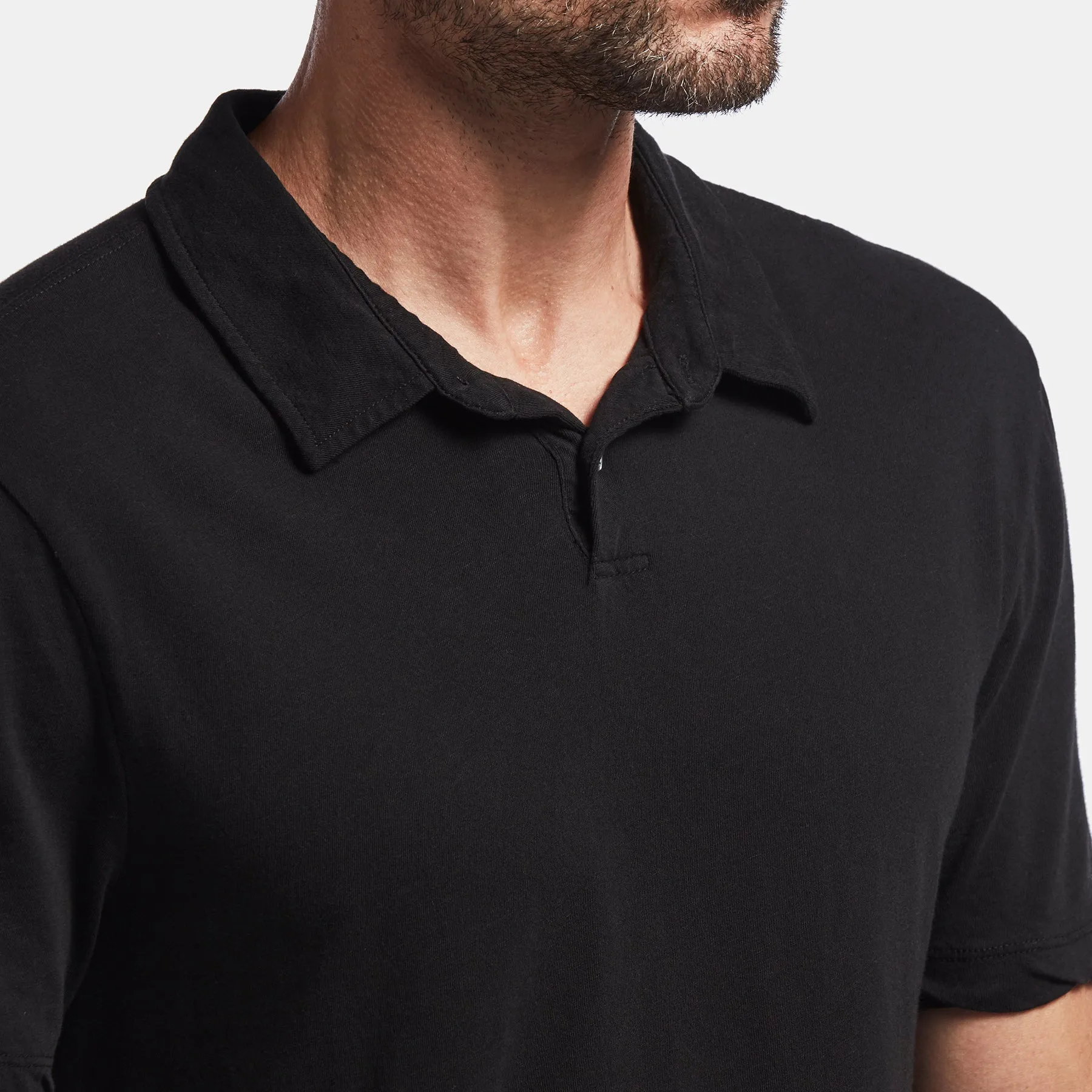 Dry Touch Jersey Polo - Black sold by James Perse product image thumbnail 3