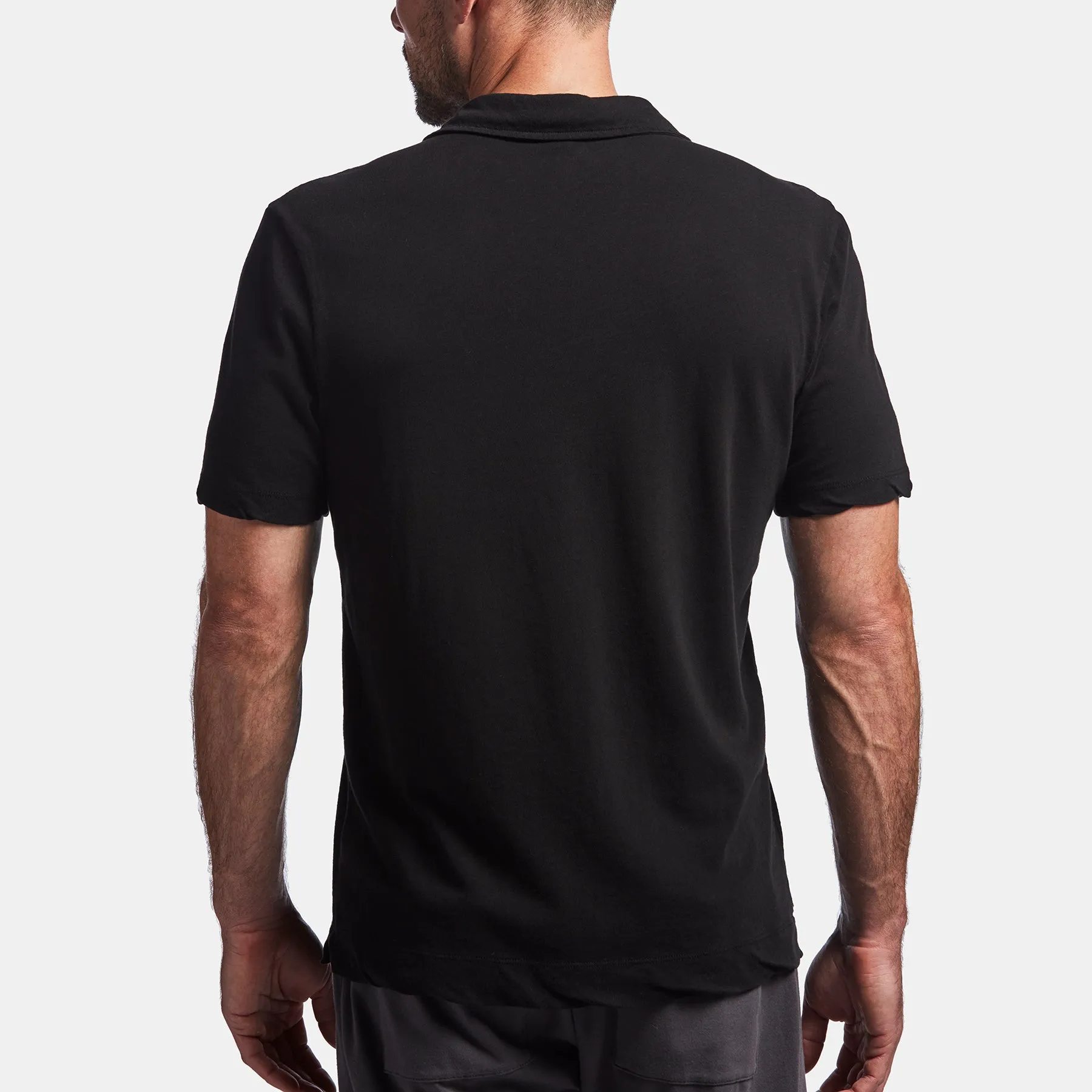 Dry Touch Jersey Polo - Black sold by James Perse product image thumbnail 2