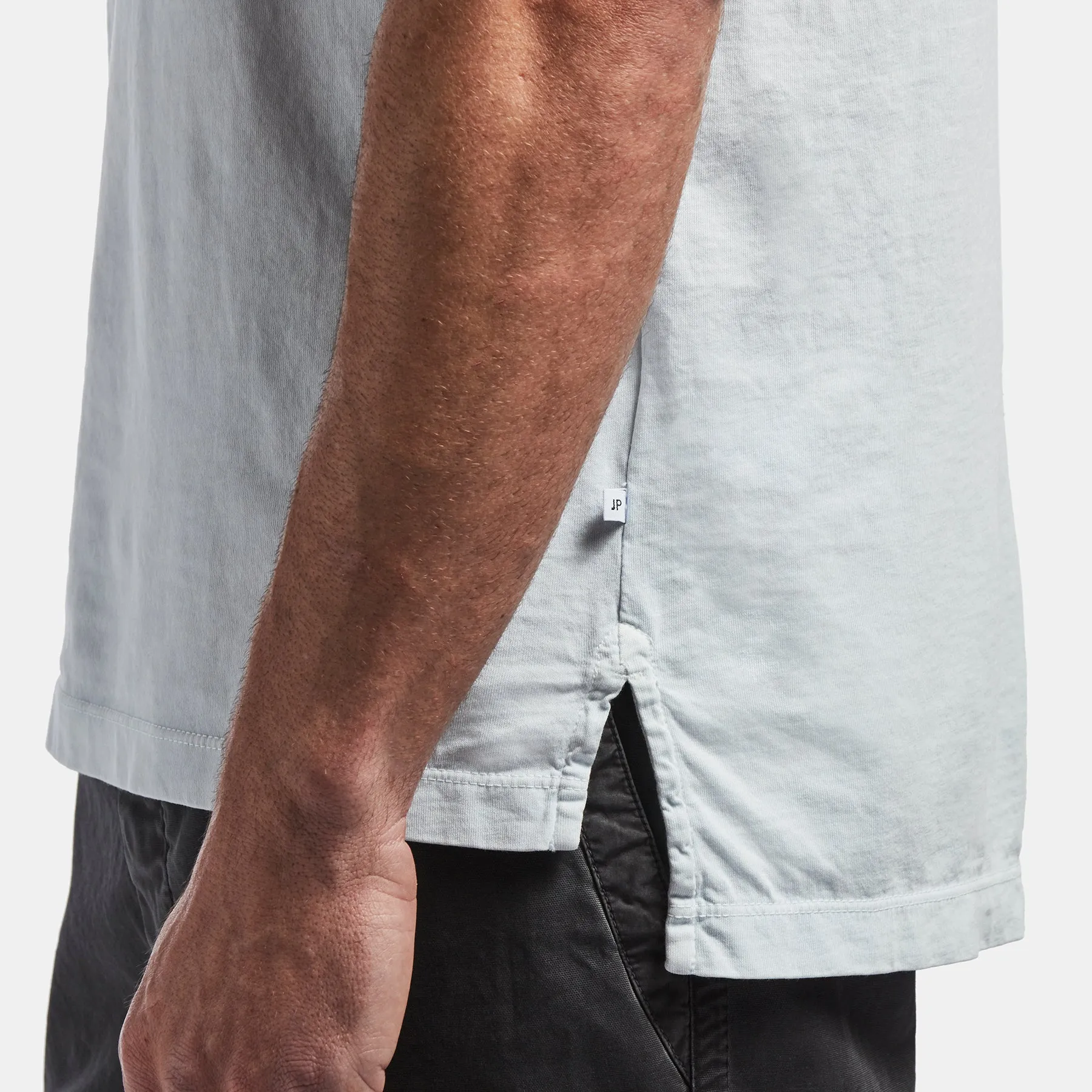 Sueded Jersey Polo - Ice Blue Pigment sold by James Perse product image thumbnail 5