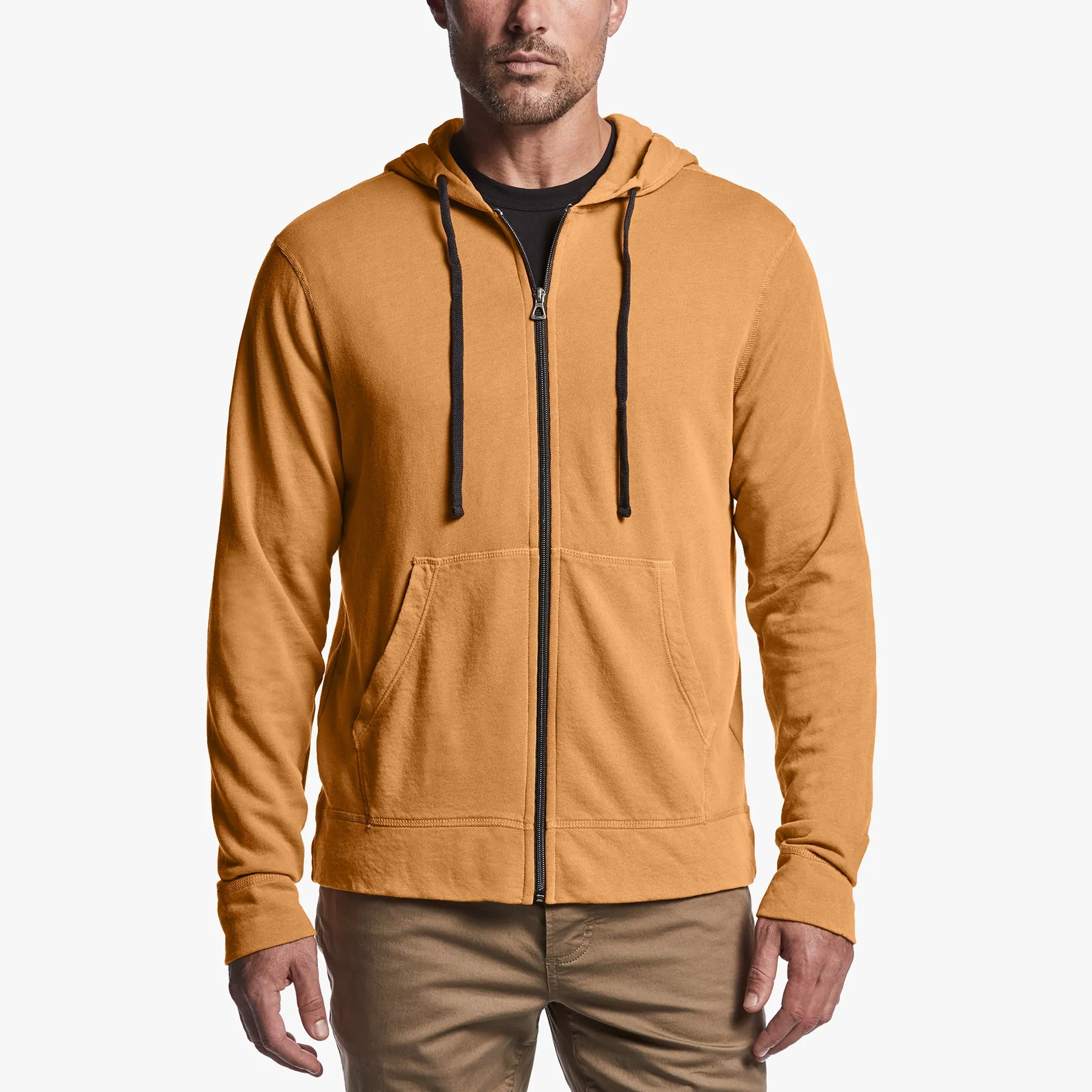 Vintage French Terry Zip Up Hoodie - Comet Pigment sold by James Perse