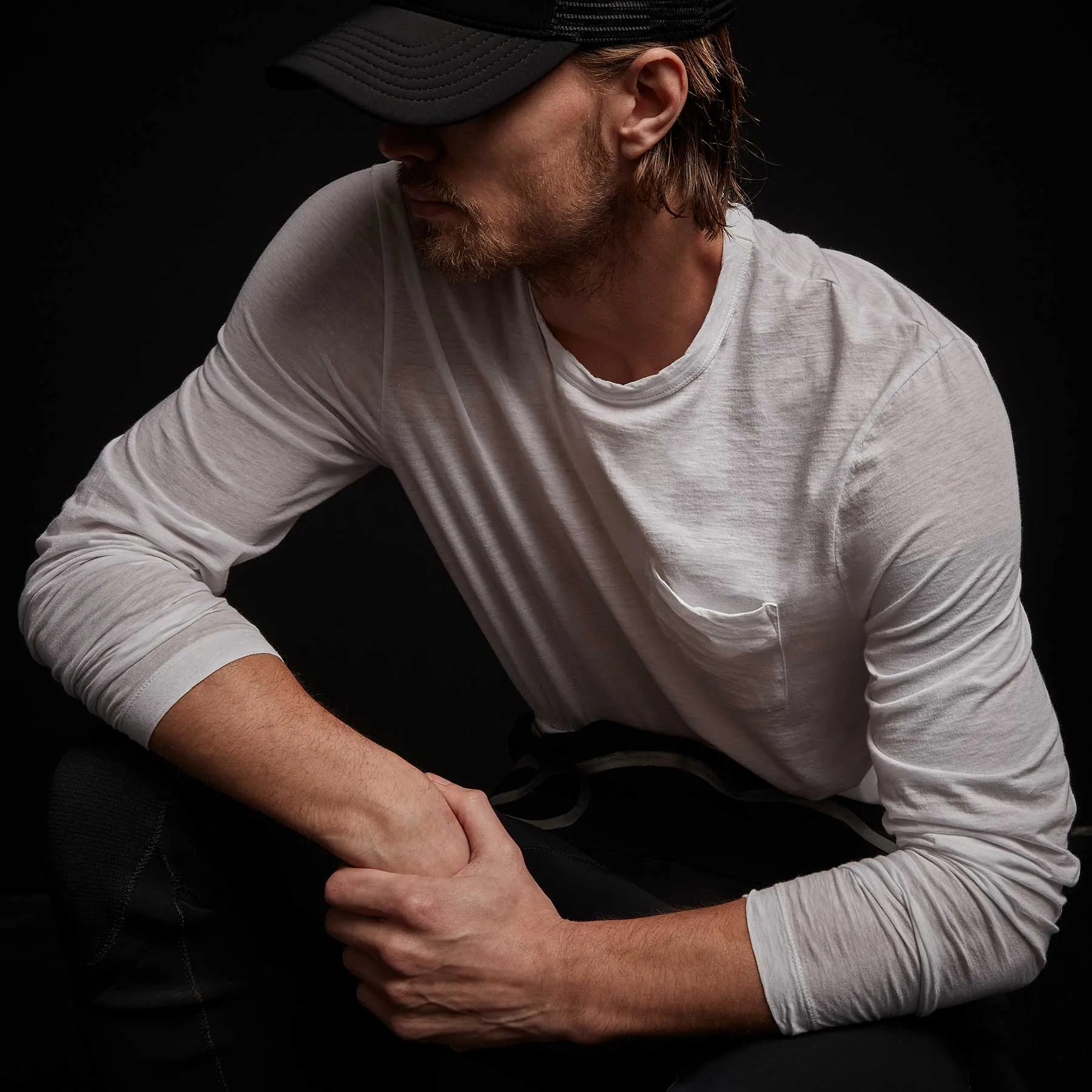 Recycled Lotus Jersey Pocket Crew - White sold by James Perse product image thumbnail 3