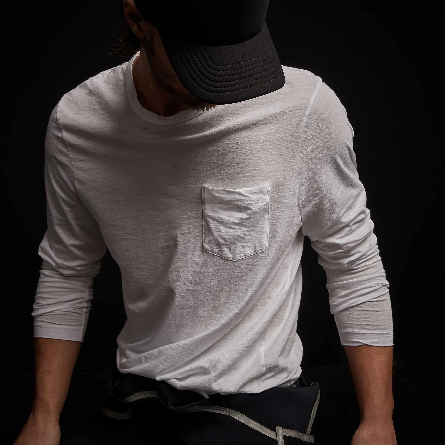 Recycled Lotus Jersey Pocket Crew - White sold by James Perse product image thumbnail 2