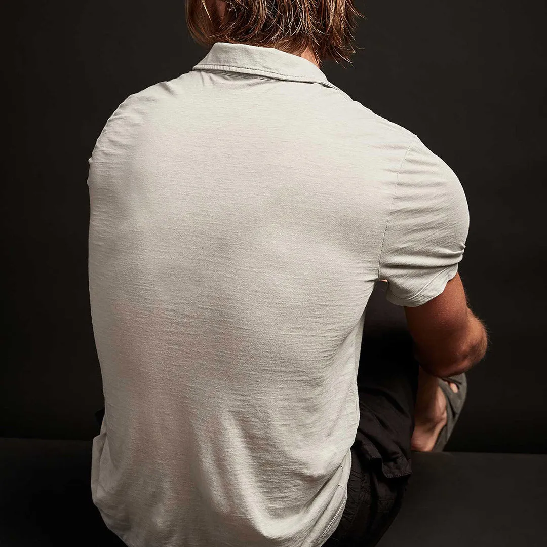 Recycled Lotus Jersey Polo - Skylight sold by James Perse product image thumbnail 4