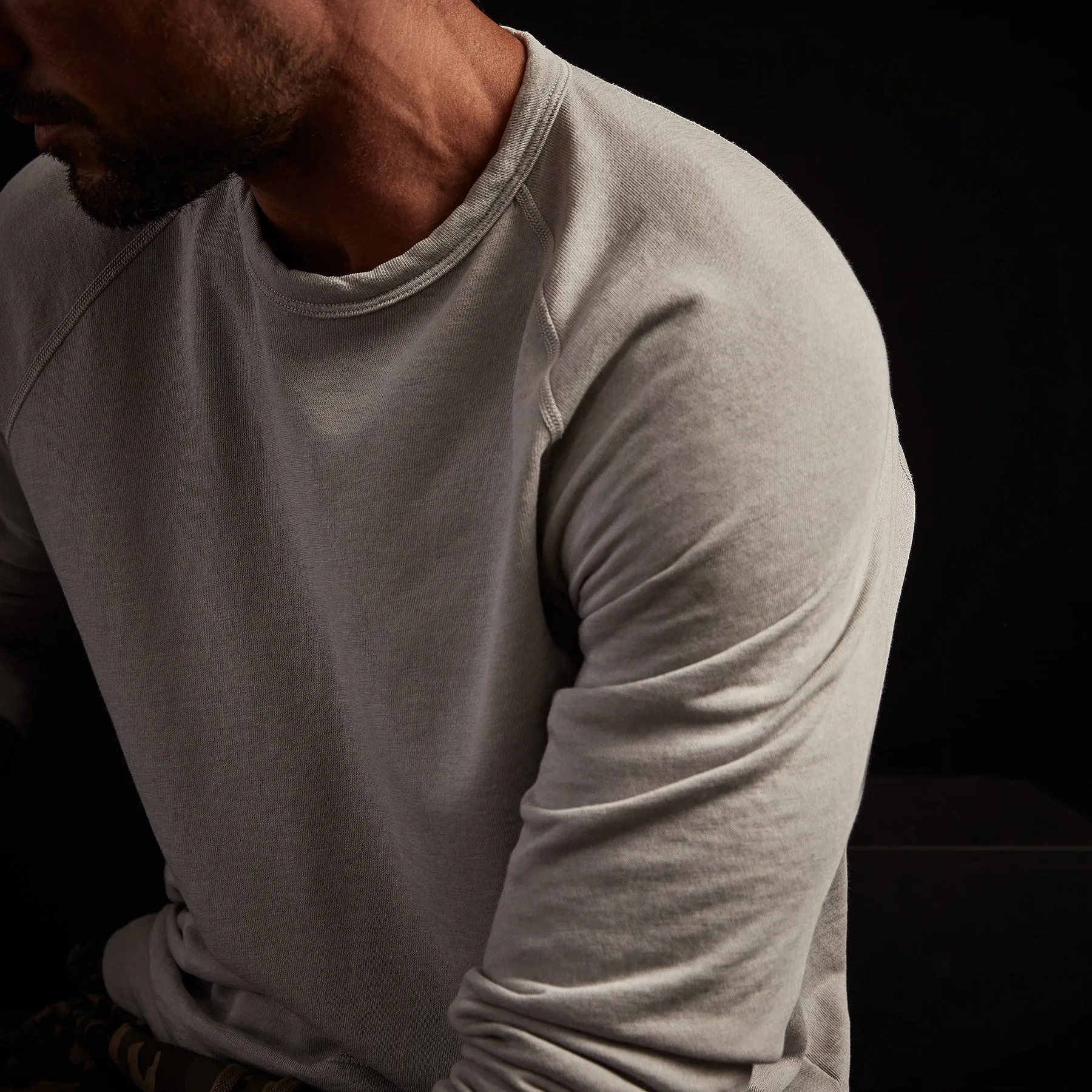 Vintage French Terry Sweatshirt - Aluminum Pigment sold by James Perse