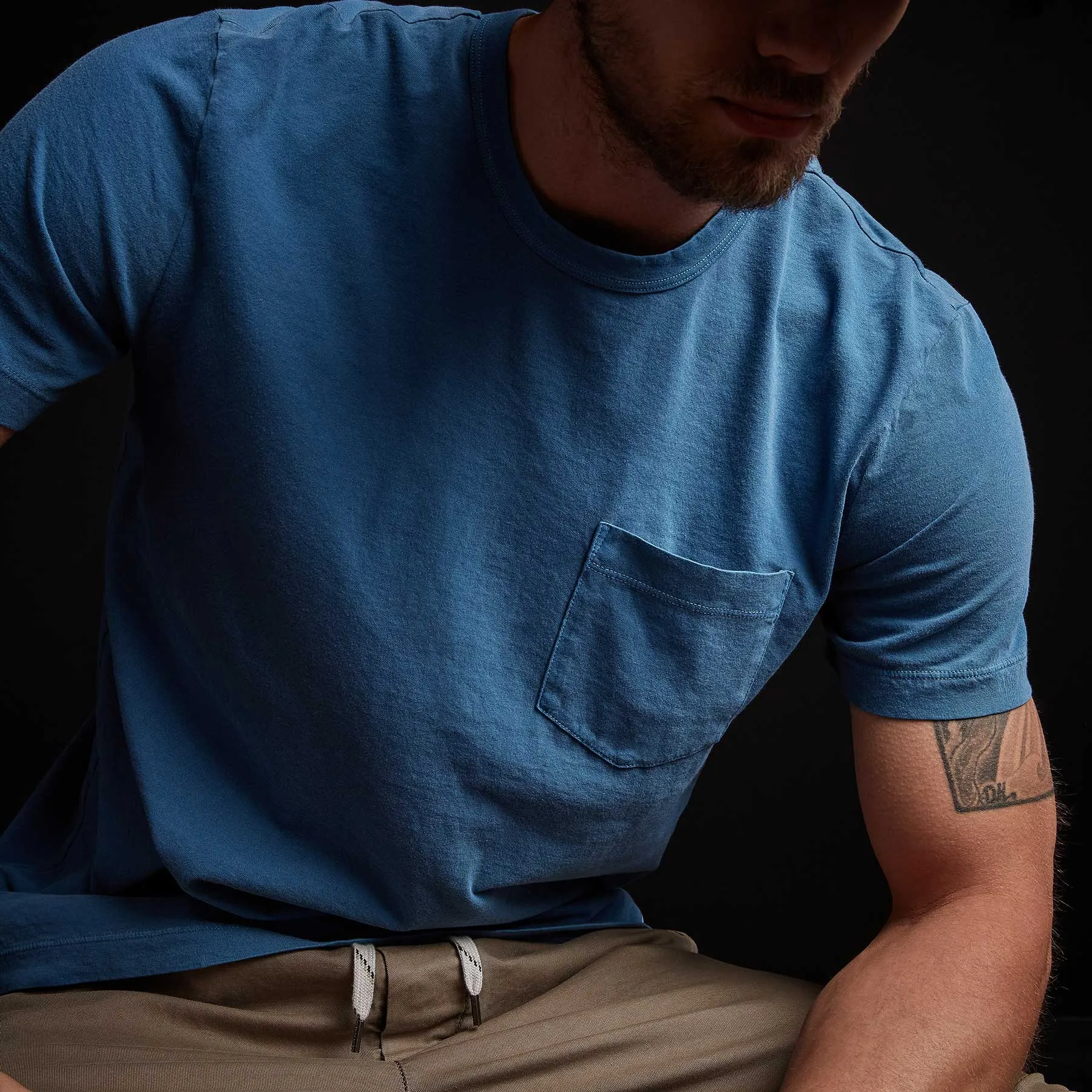 Lightweight Jersey Pocket Tee - Bolt Pigment sold by James Perse
