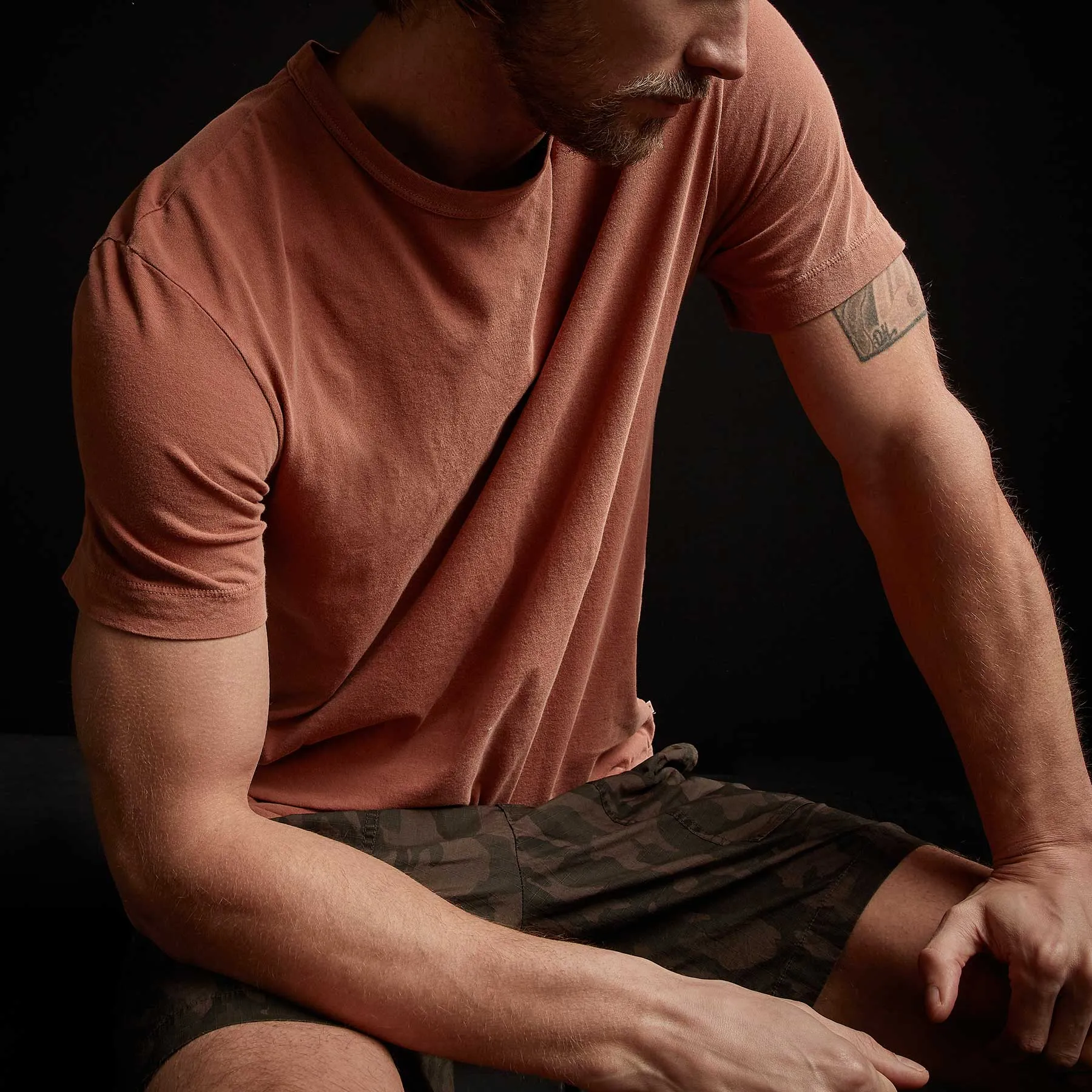 Short Sleeve Crew Neck - Foliage Pigment sold by James Perse