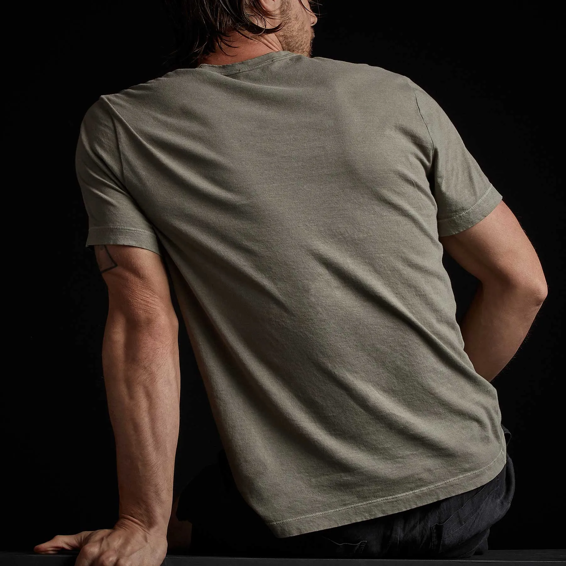 Short Sleeve Crew Neck - Fume Pigment sold by James Perse product image thumbnail 3