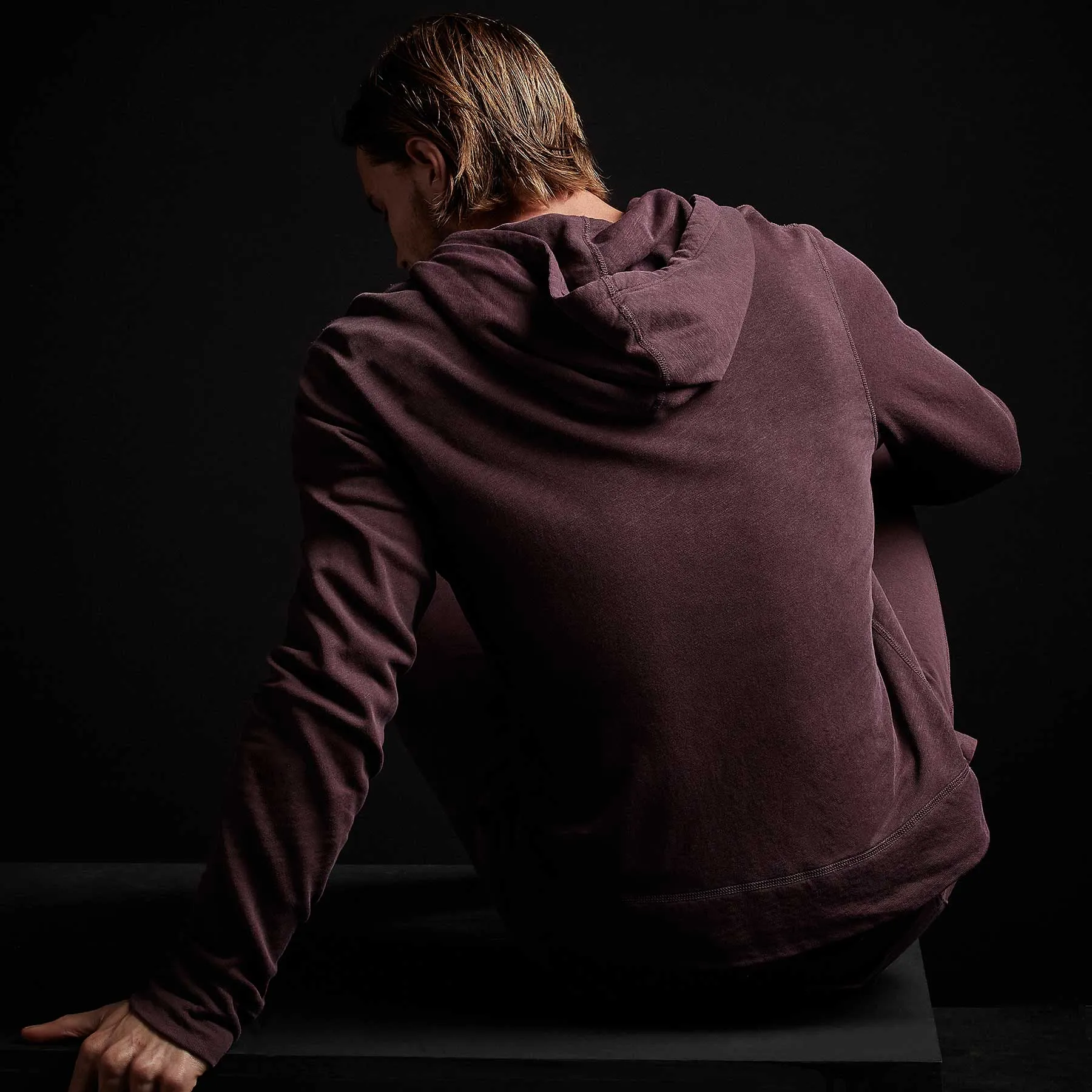 Vintage French Terry Zip Up Hoodie - Napa Pigment sold by James Perse product image thumbnail 4