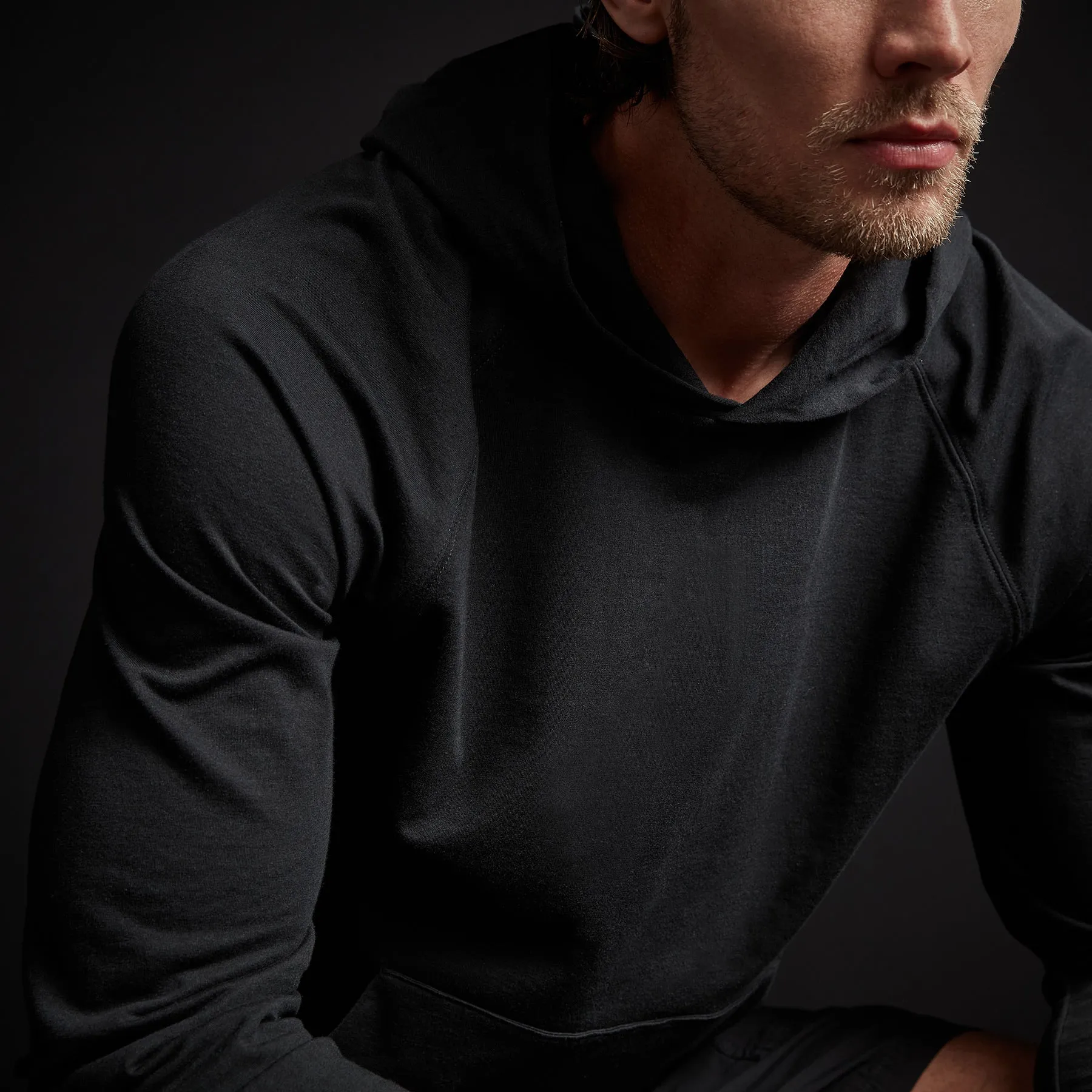 Feather Weight Terry Hoodie - Black sold by James Perse product image thumbnail 3