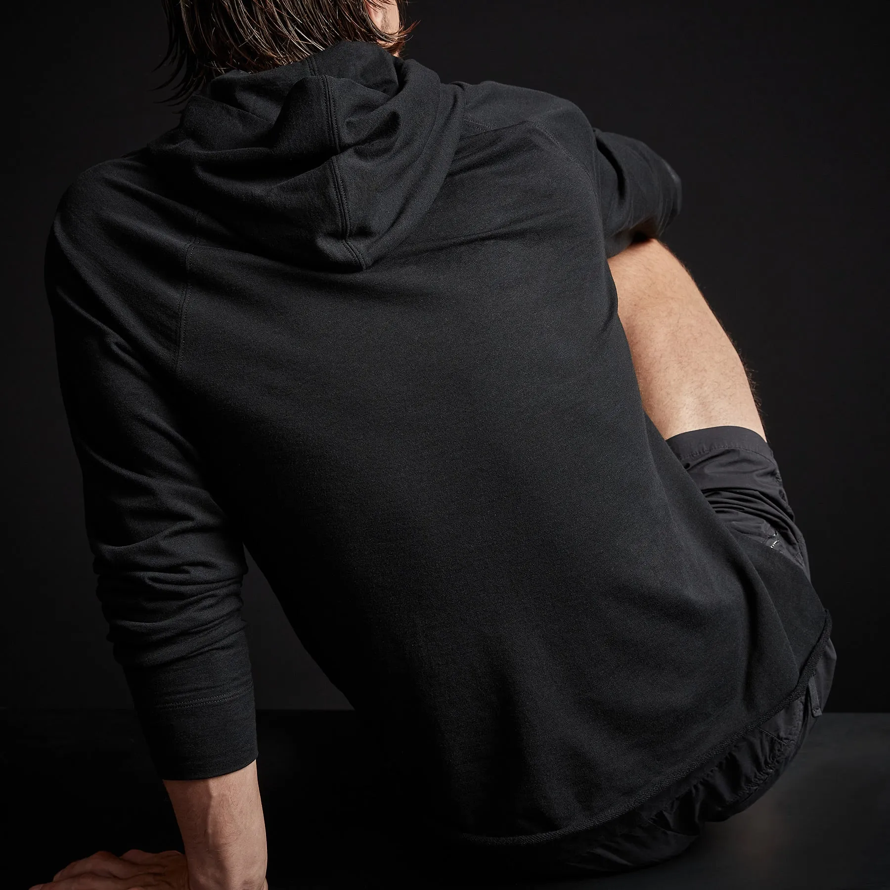Feather Weight Terry Hoodie - Black sold by James Perse product image thumbnail 5
