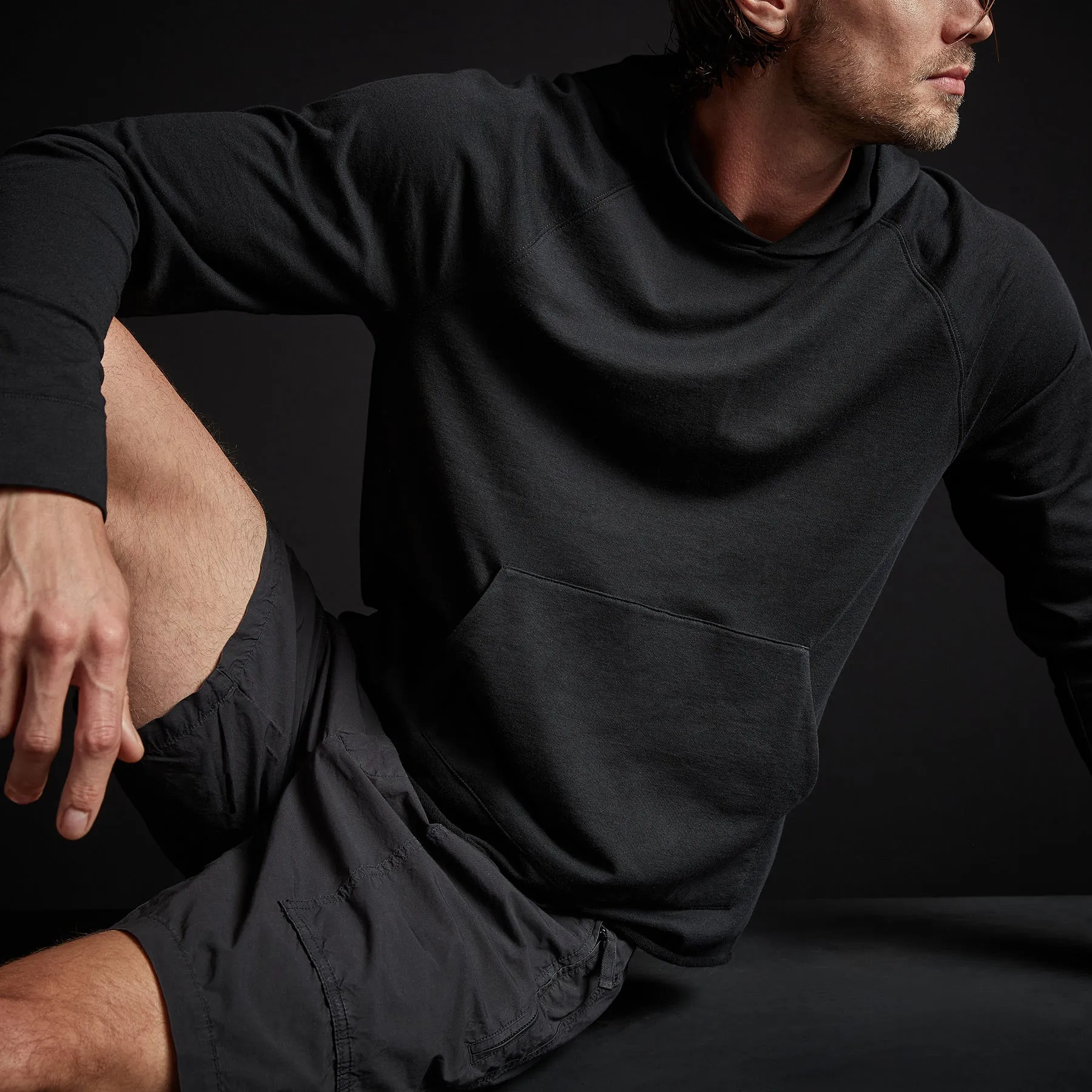 Feather Weight Terry Hoodie - Black sold by James Perse product image thumbnail 4