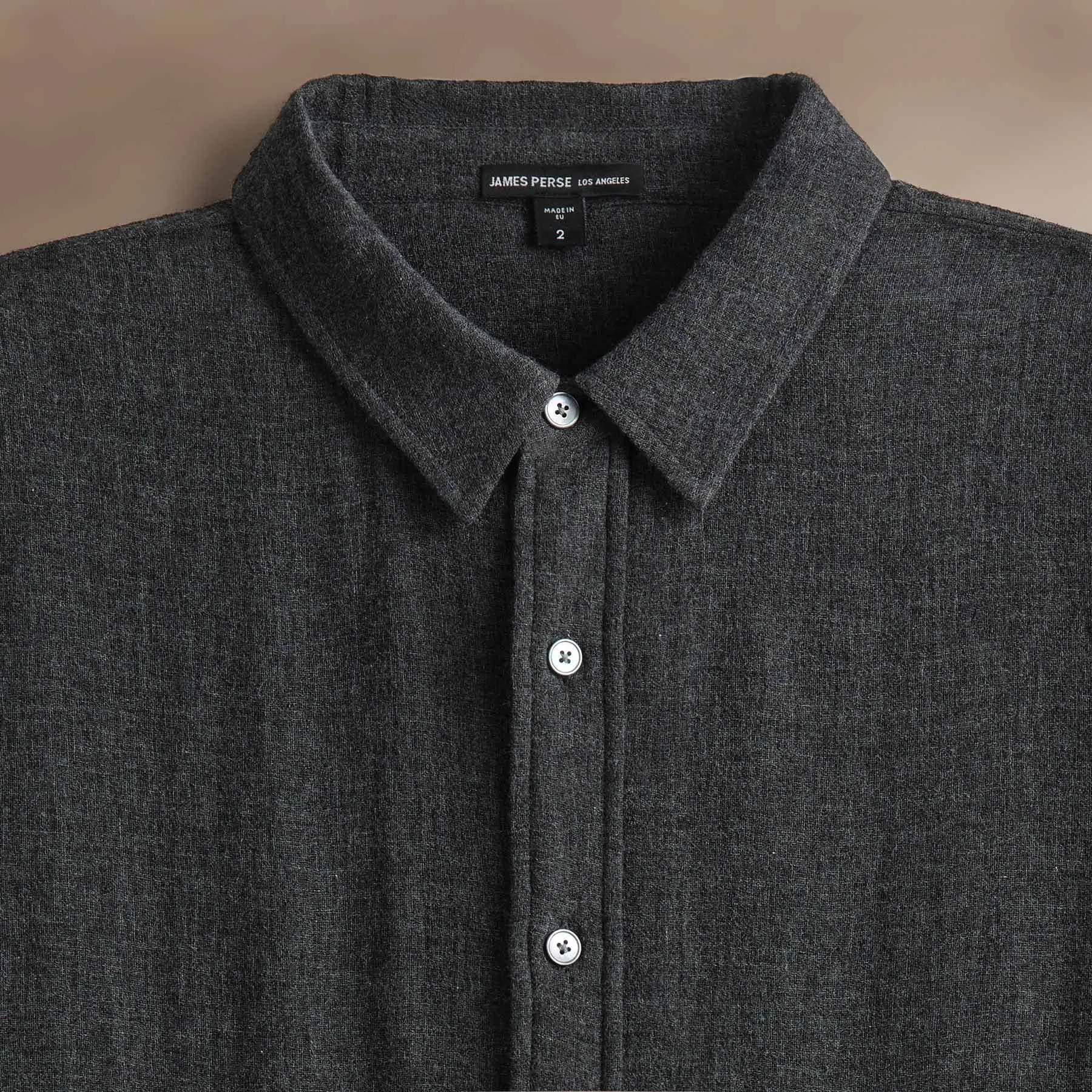 Solid Viscose Wool Shirting - Anthracite sold by James Perse product image thumbnail 2